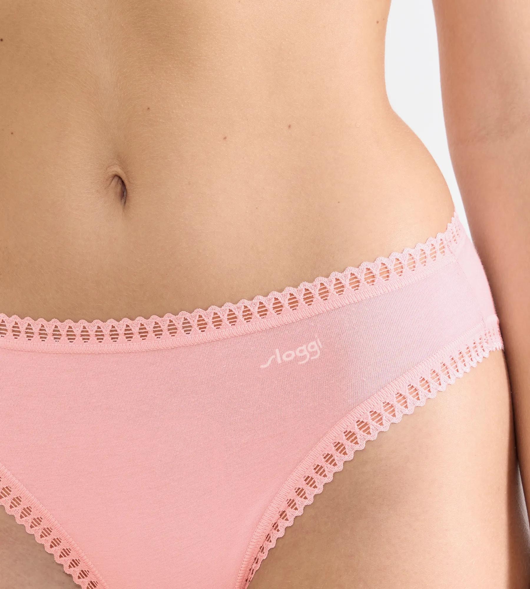 sloggi Slip »GO Crush« 3er Pack,  mit Spitzendetails, Multipack, hoher Beinausschnitt