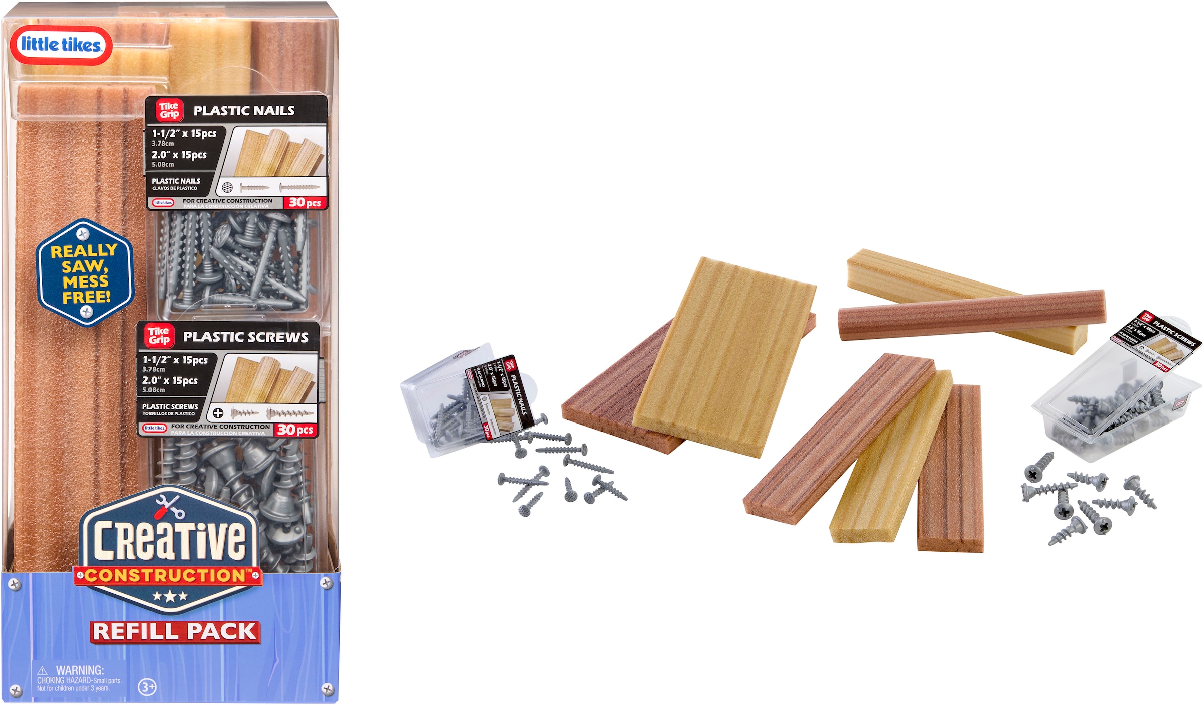 Little Tikes® Kinder-Werkzeug-Set »Creative Construction - Holz, Nägel und Schraubenset«