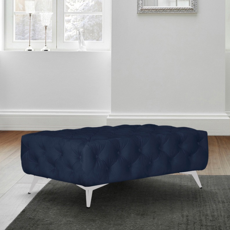 Home affaire Polsterhocker "Amaury" Chesterfield-Optik, Breite 120cm, Fußfa günstig online kaufen