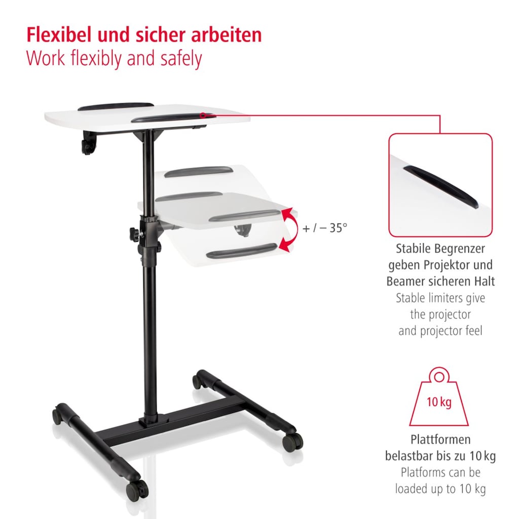 Hama Beamer »Beamertisch, 2 Flächen (je 10kg)«