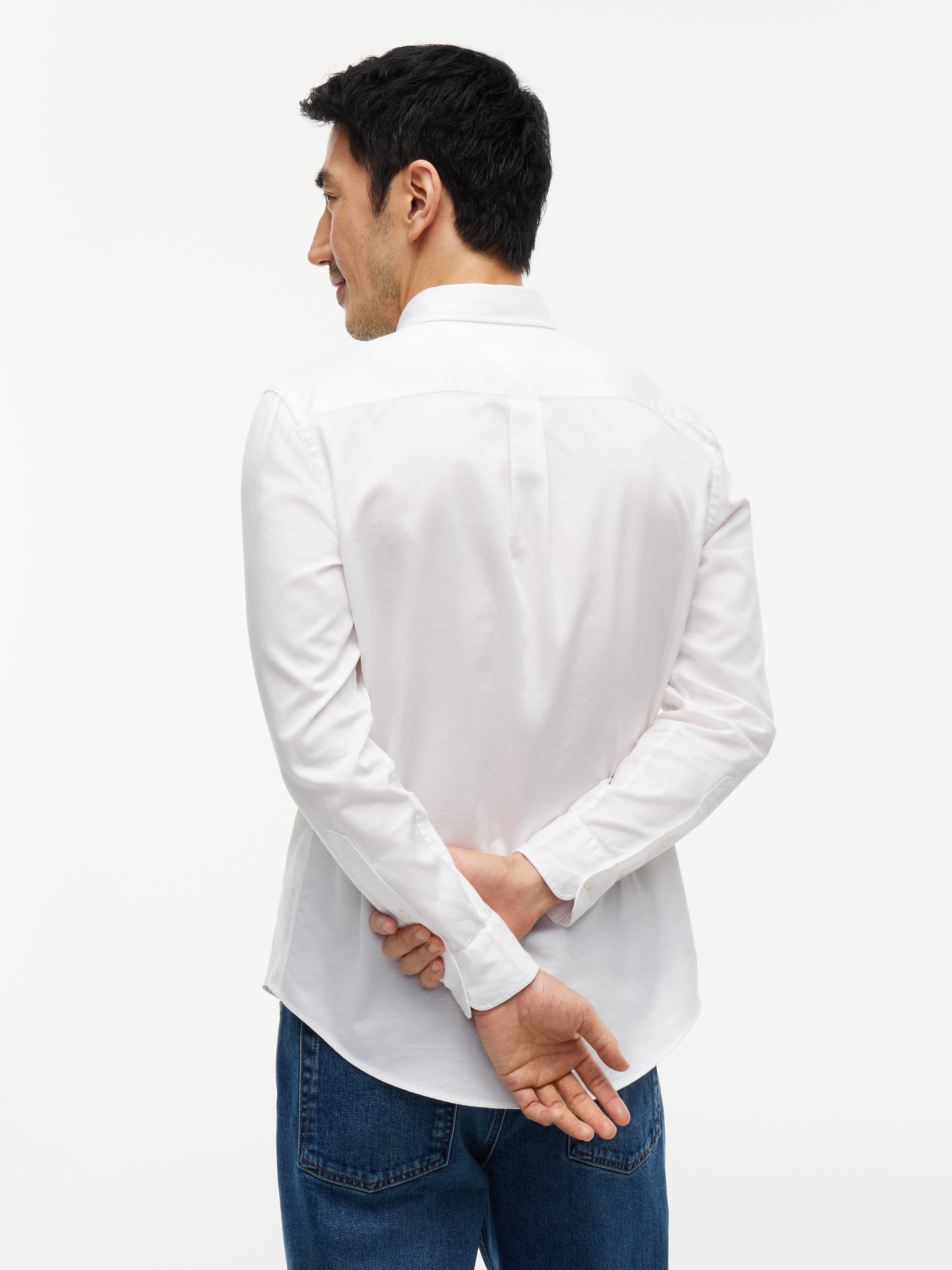 Tommy Hilfiger Langarmhemd »FLEX DOBBY SLIM FIT« Slim Fit Dobby Structure