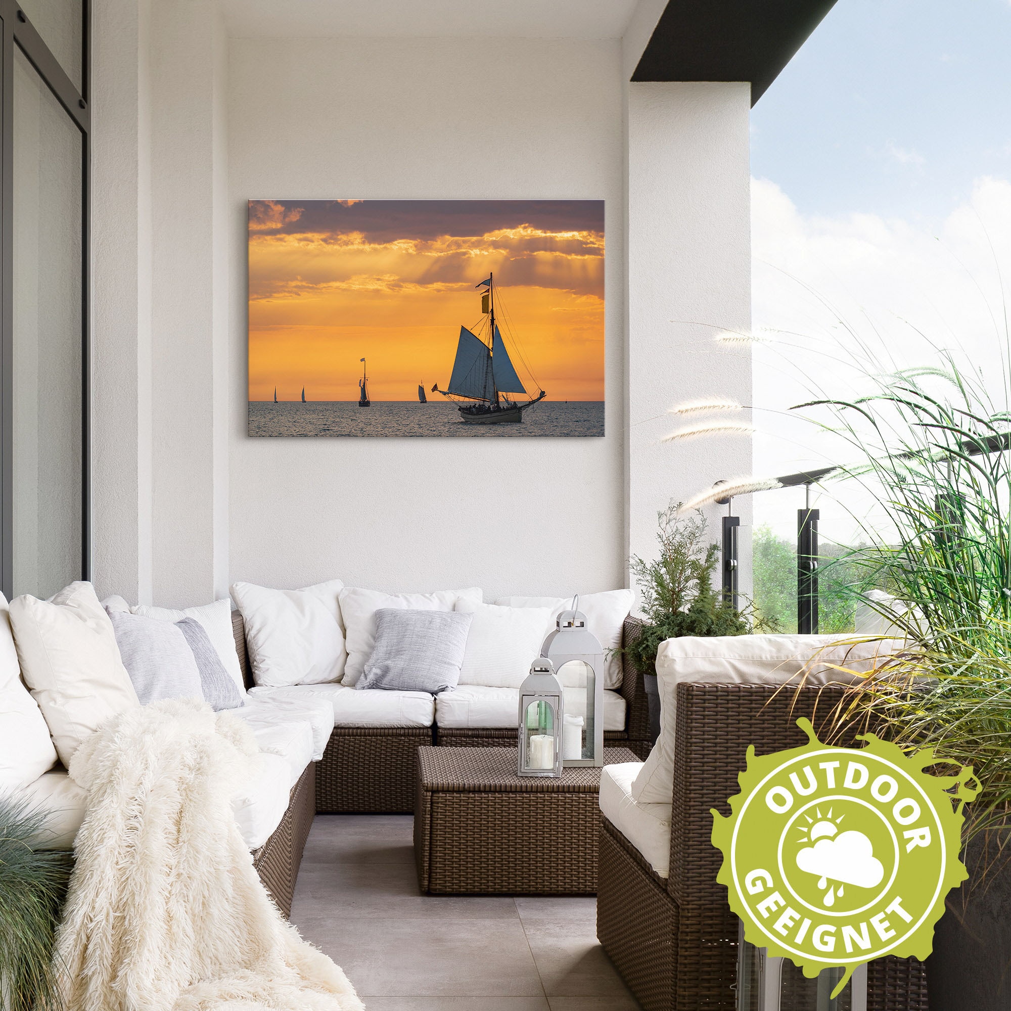Artland Wandbild »Segelschiffe auf der Hanse Sail in Rosto«, Gewässer, (1 St.), als Alubild, Leinwandbild, Wandaufkleber oder Poster in versch. Größen