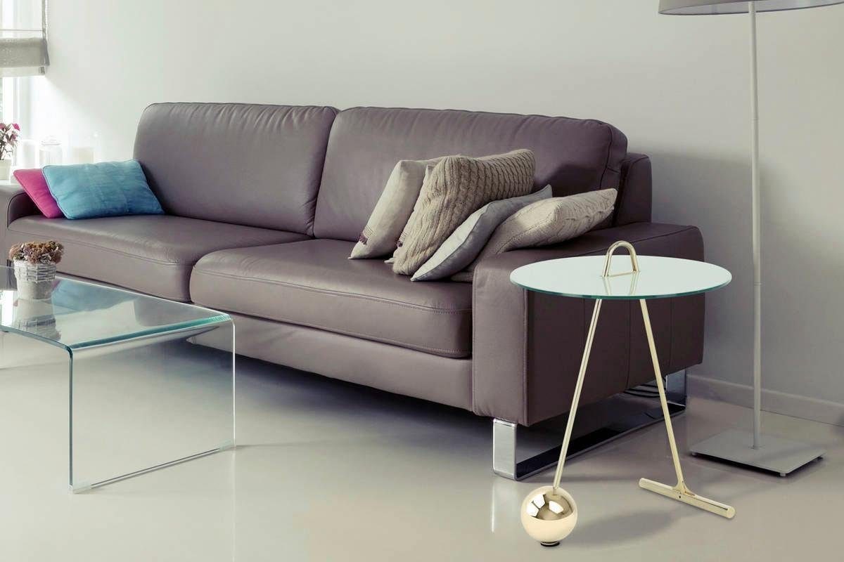 Kayoom Beistelltisch »Pendulum 525, mit runder Tischplatte«, (1 St.), Marmoroptik, Gestell im Pendel-Design, praktisch tragbar