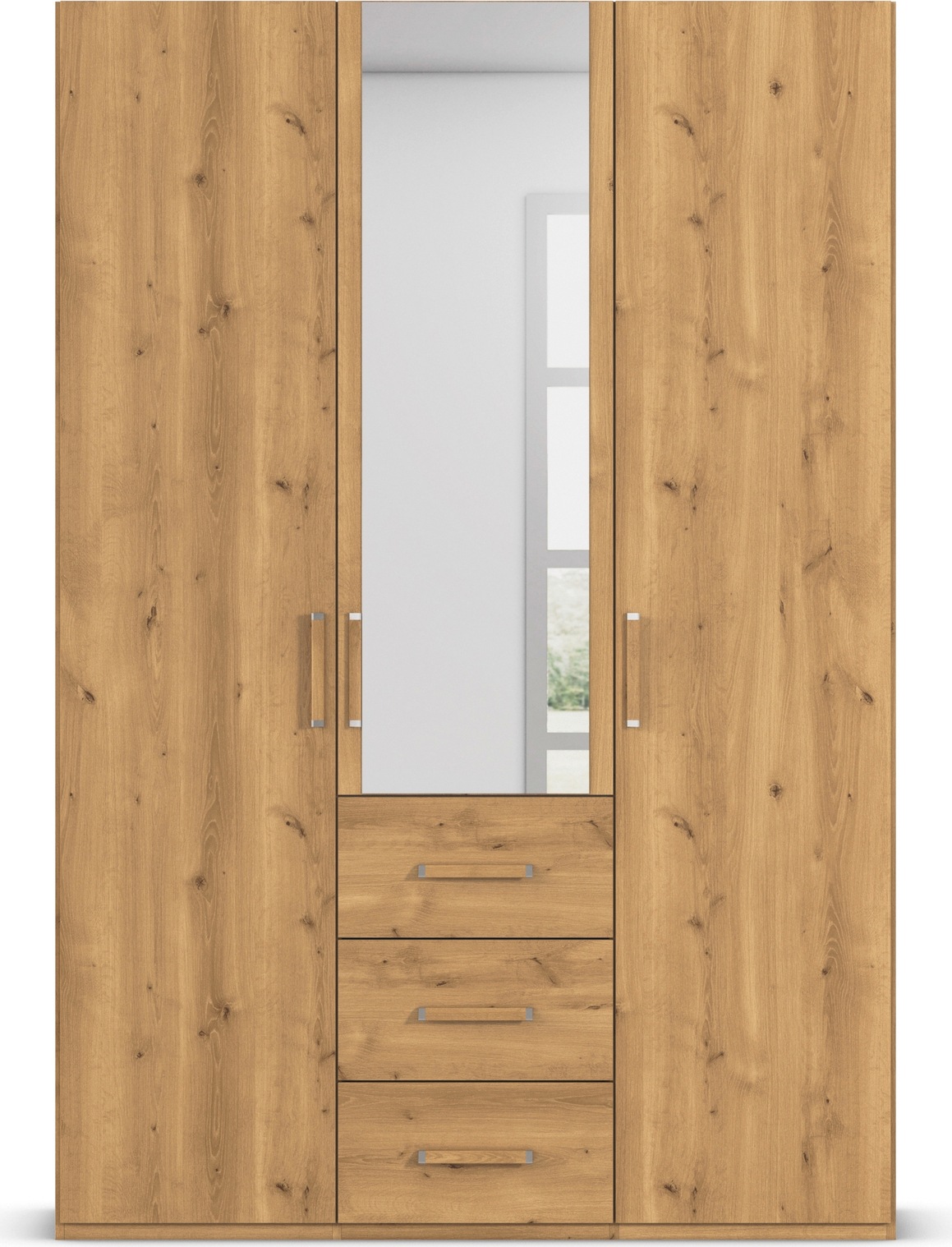 rauch Drehtürenschrank »Kleiderschrank Schrank Garderobe Schlafzimmerschrank EVELYN«, (in 2 Höhen 197 oder 210 cm erhältlich), in elegantem Stil mit Schubladen 3 Breiten und 2 Höhen MADE IN GERMANY
