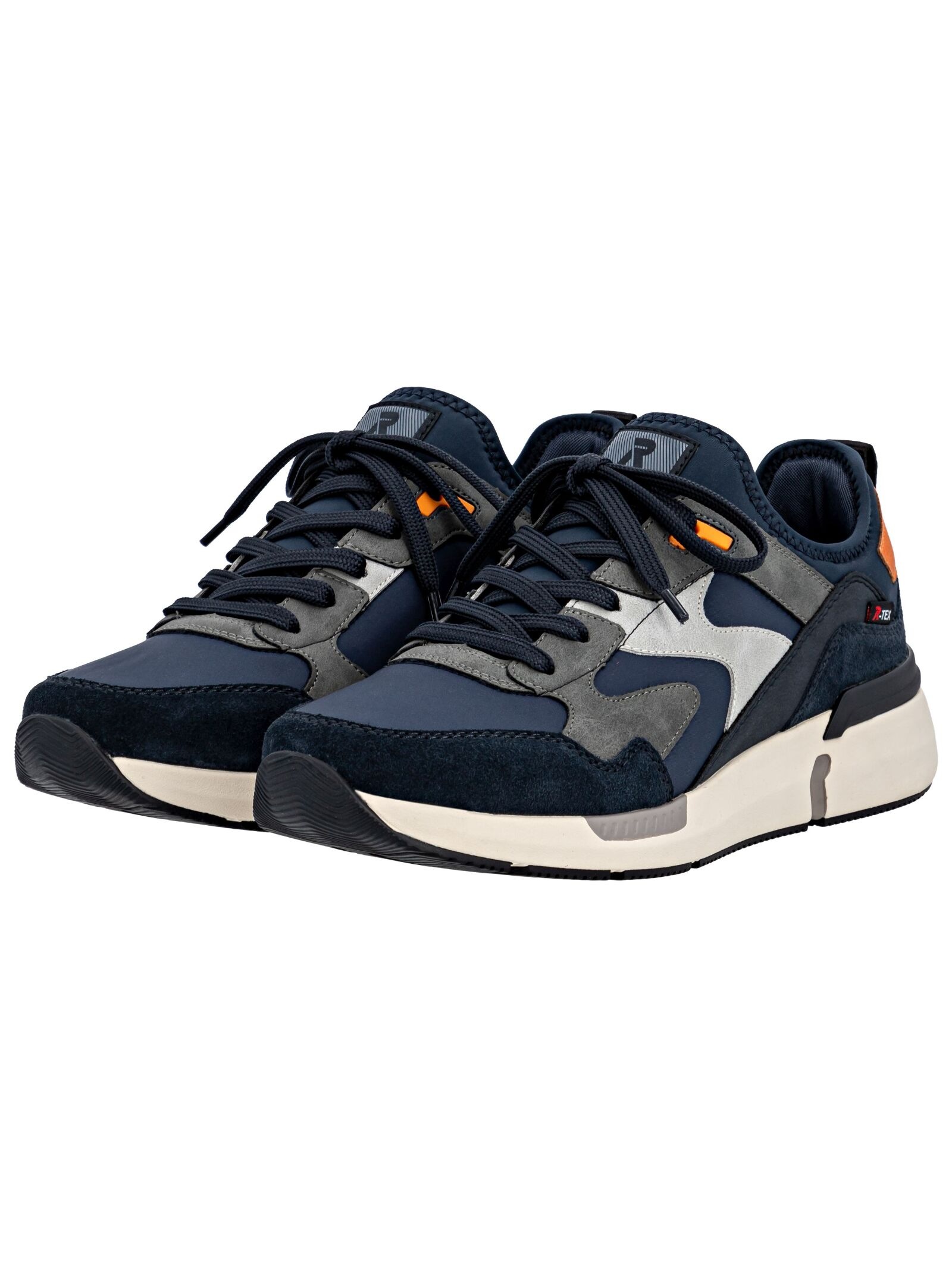 Sneaker RIEKER "Rieker Sneaker Lederimitat", Herren, Gr. 42, blau (navy, grau), Lederimitat, Schuhe Sneaker 3