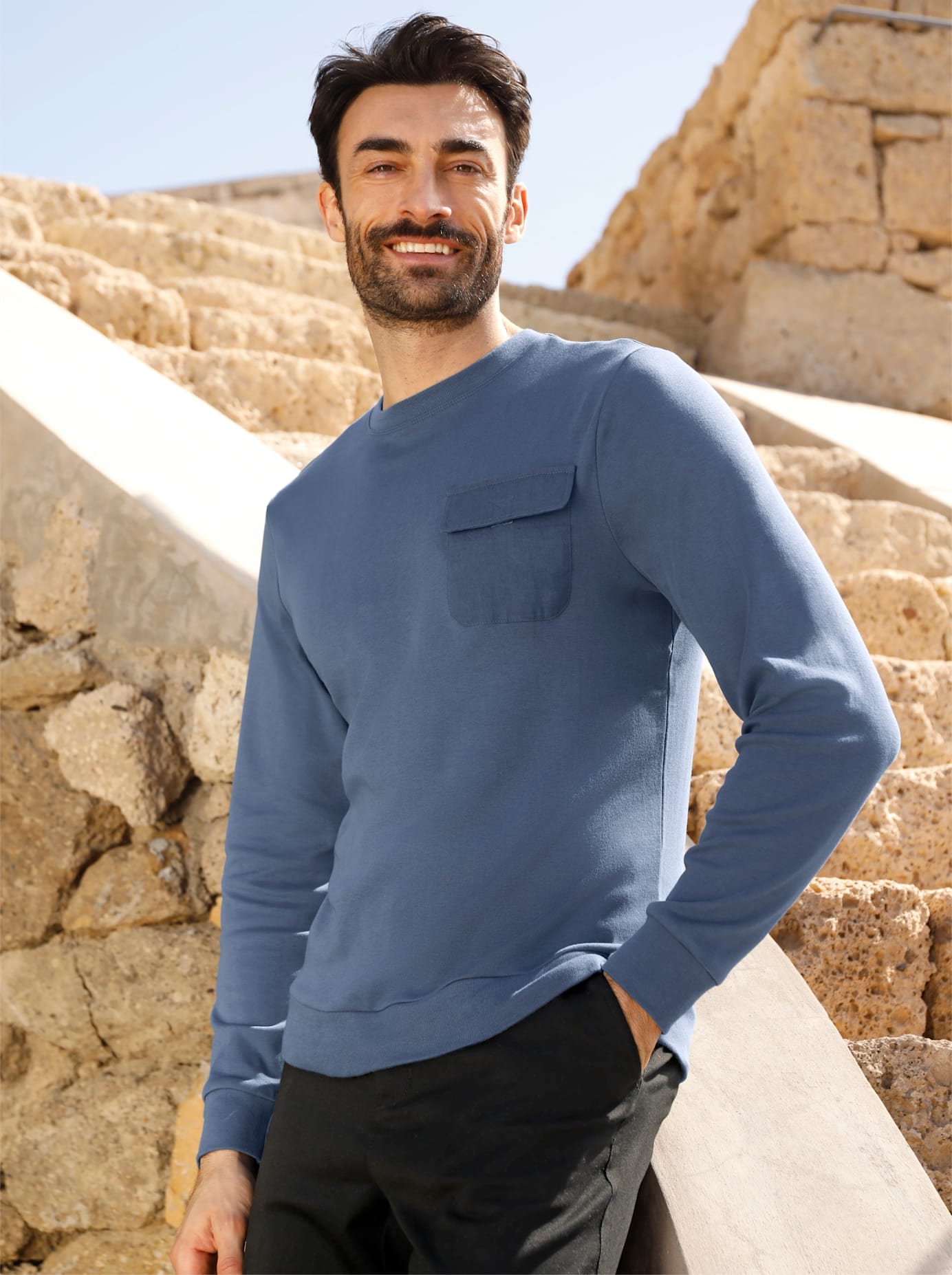 Catamaran Rundhalsshirt "Langarm-Shirt", 1 Stk. günstig online kaufen