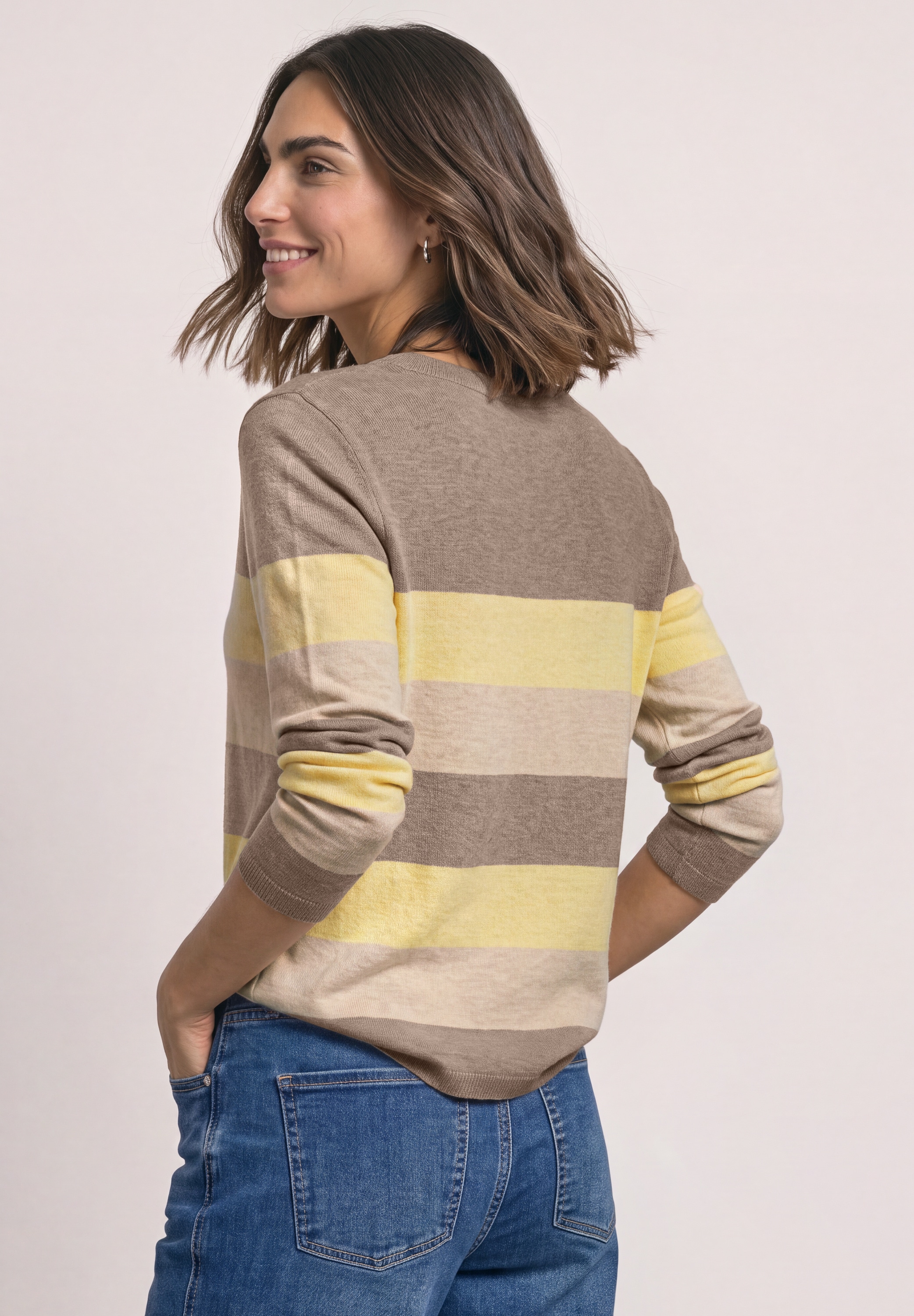 STREET ONE Streifenpullover aus Feinstrick