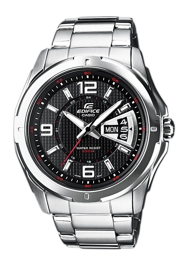 CASIO EDIFICE Quarzuhr »EF-129D-1AVEF«, Armbanduhr, Herrenuhr, bis 10 bar wasserdicht, Datum, Wochentag