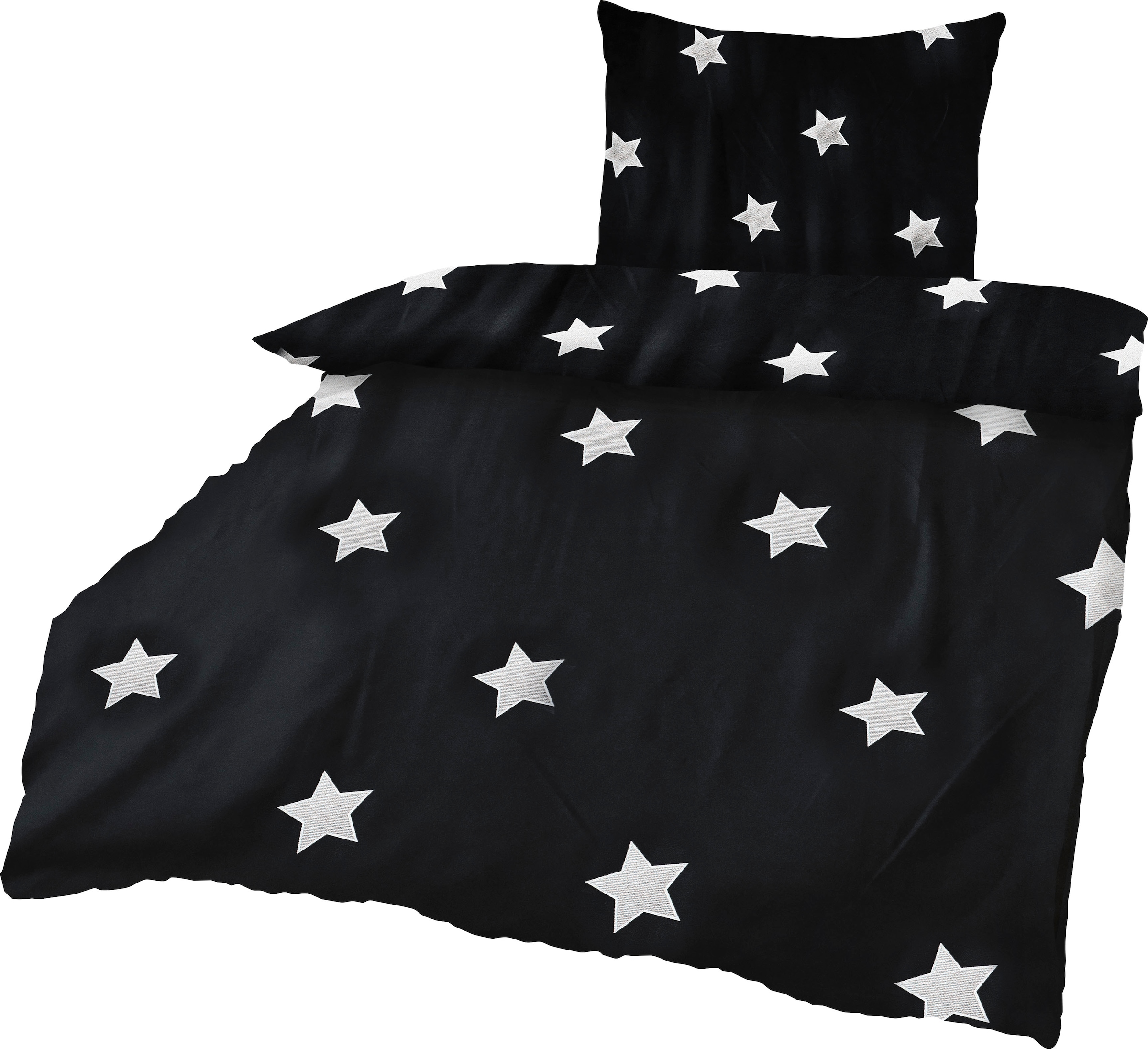 Gold-Line Bettwäsche "Metallic Sterne" 2 Stk. hochwertiger Metallicdruck günstig online kaufen