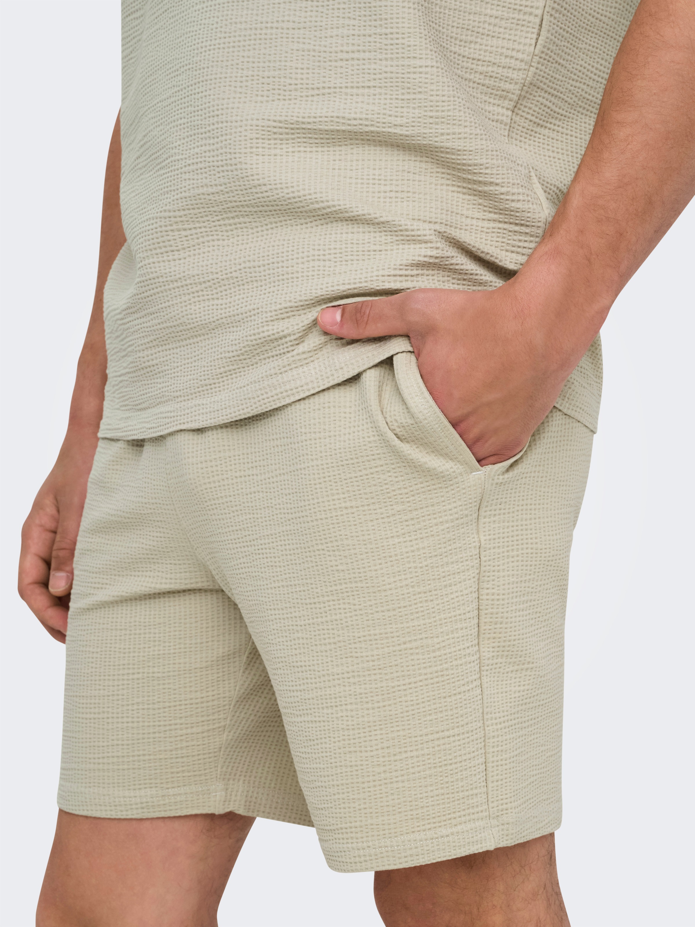 ONLY & SONS Shorts "ONSKIAN LIFE REG SEERSUCKER SHORTS NOOS" günstig online kaufen