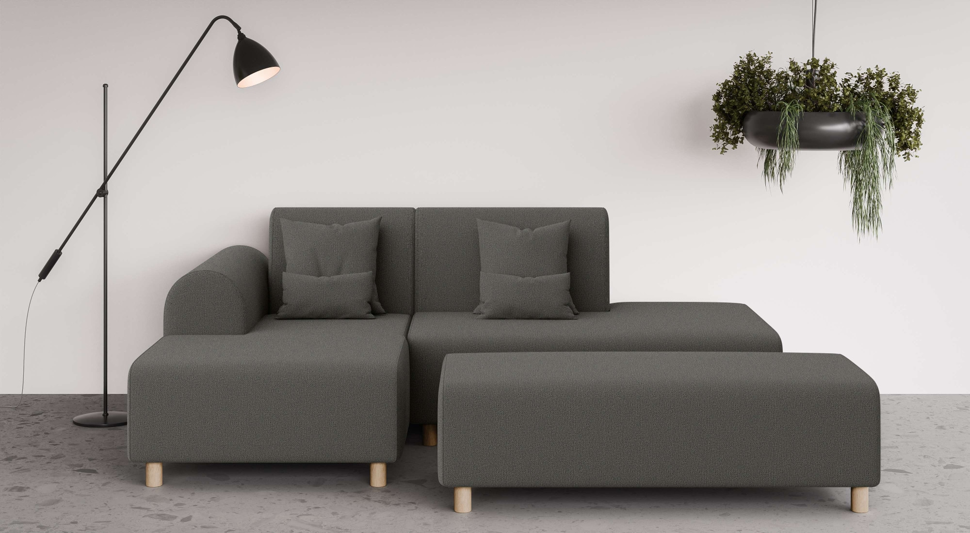 INOSIGN Ecksofa "Suyala", L-Form mit Hocker günstig online kaufen