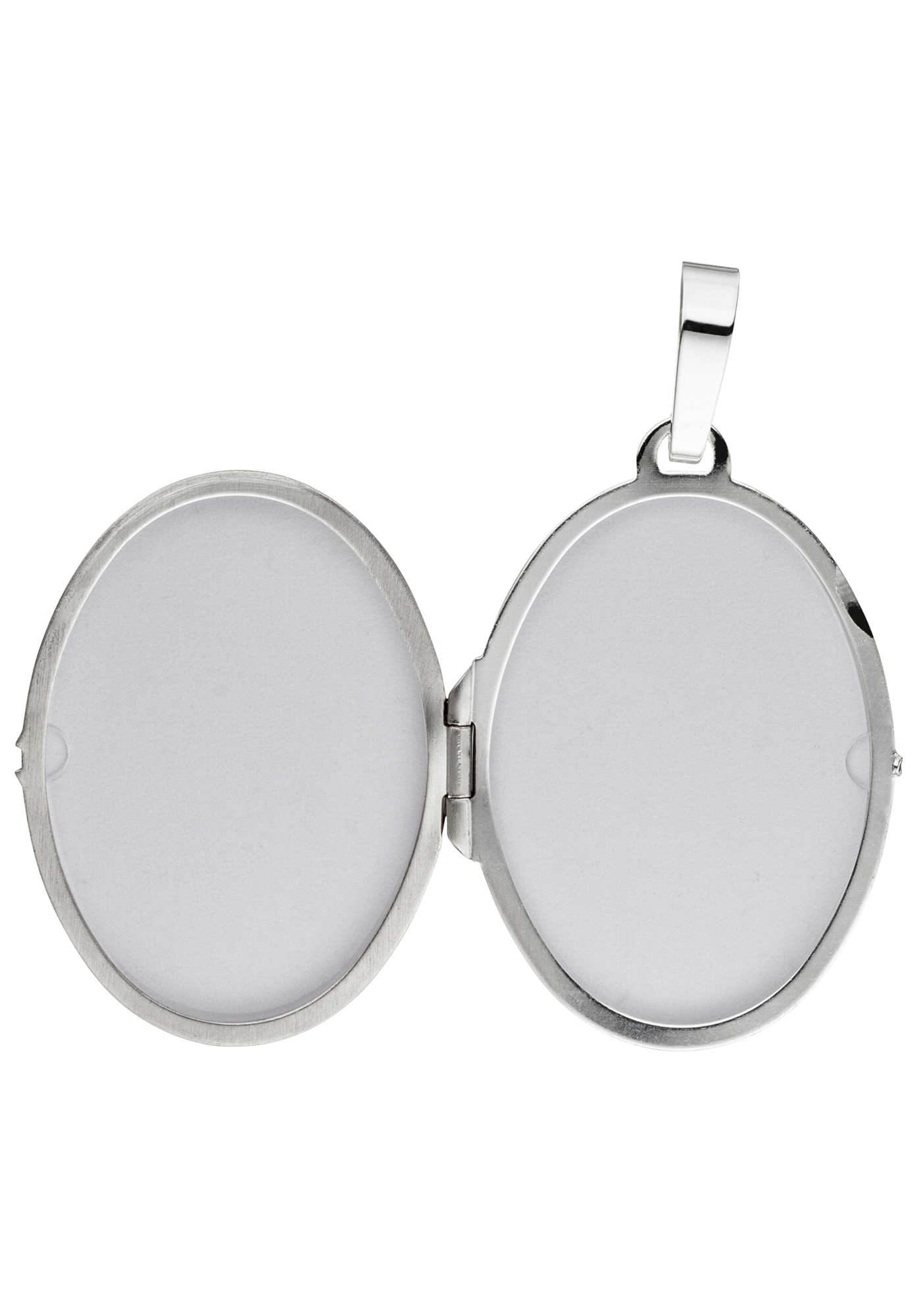 JOBO Medallionanhänger »Anhänger Medaillon Blumen oval 34 mm« ()  925 Silber für 2 Fotos