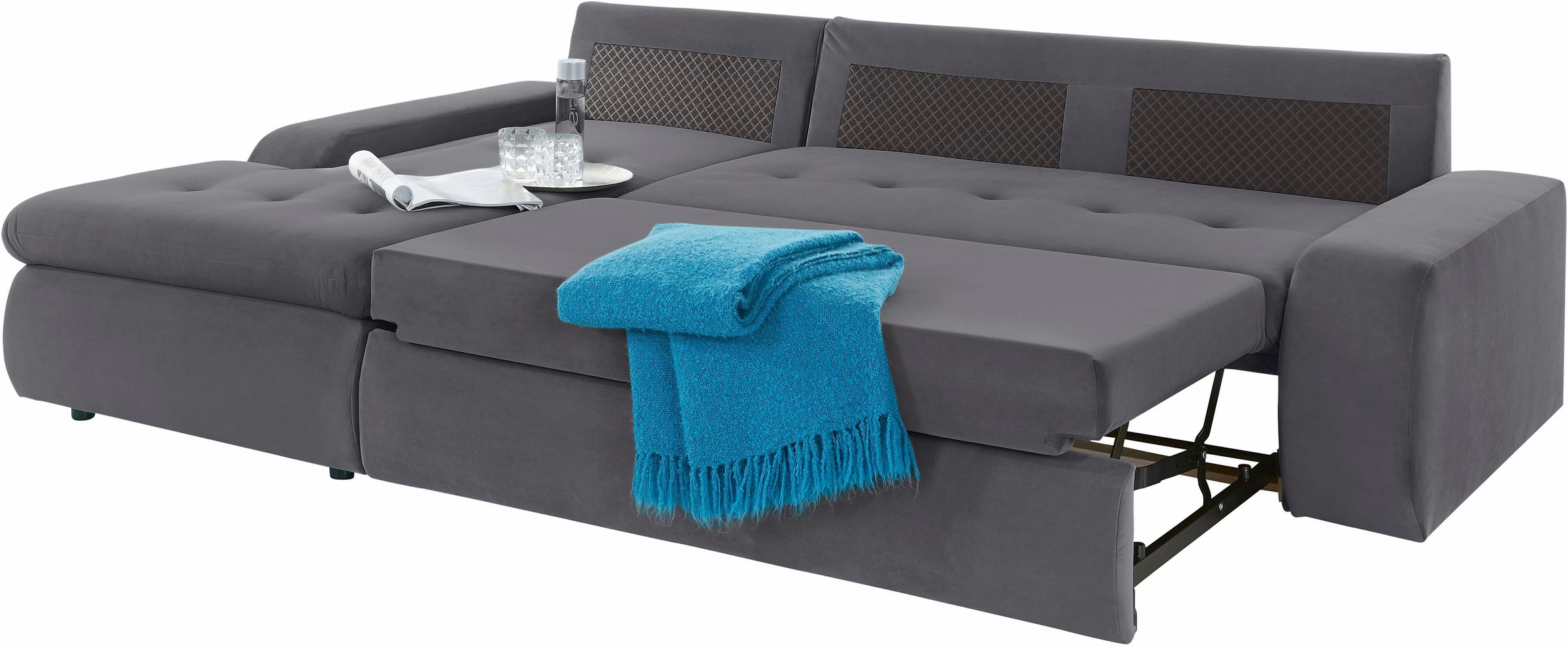TRENDMANUFAKTUR Ecksofa »Indie II, tolle Detailverarbeitung, bequem und komfortabel im Sitz«, XL und XXL, wahlweise mit Bettfunktion, L-Form