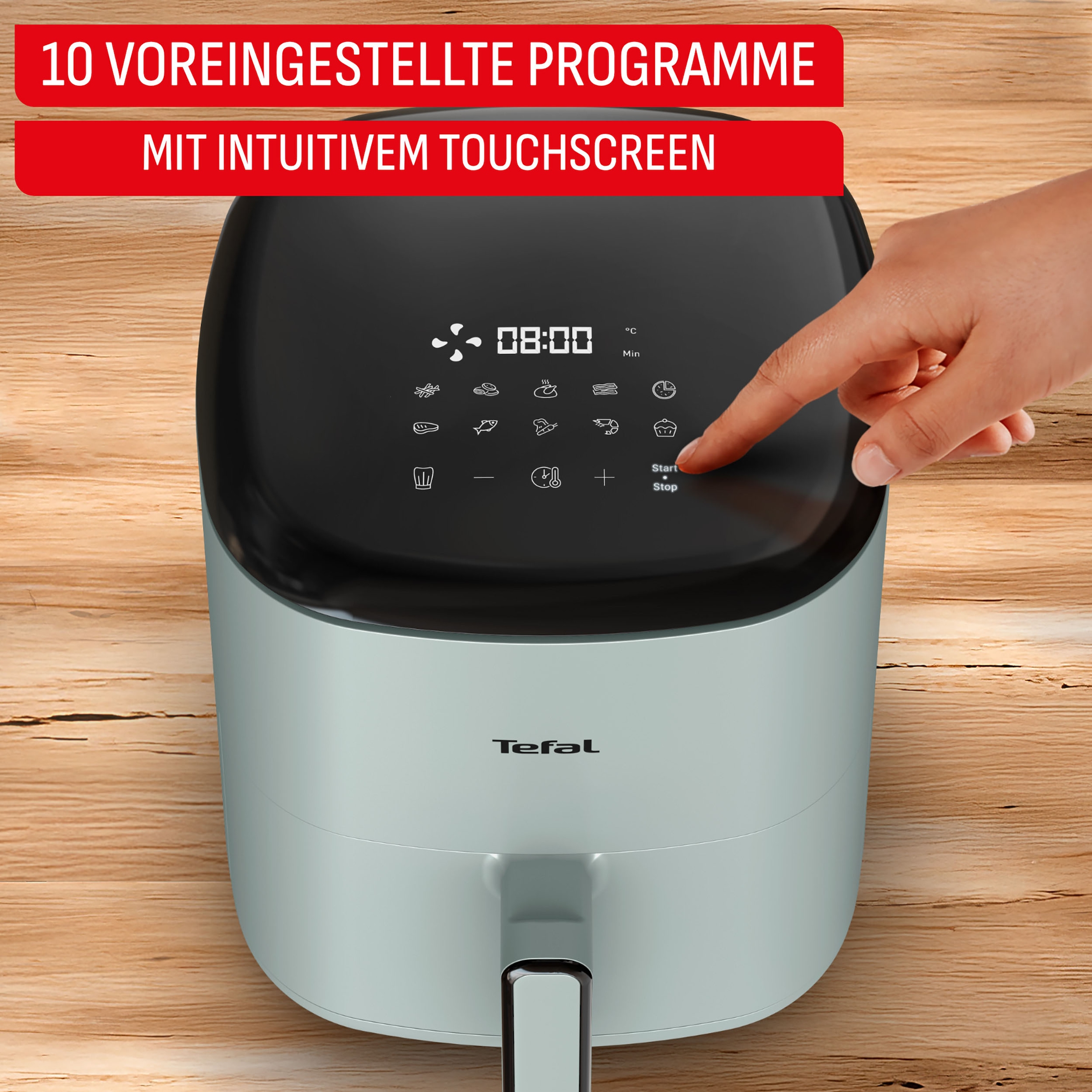 Tefal Heißluftfritteuse »EY2453 Easy Fry Max Digital« 1500 W spart Zeit & Energie, intuitiver Touchscreen, 10 Programme