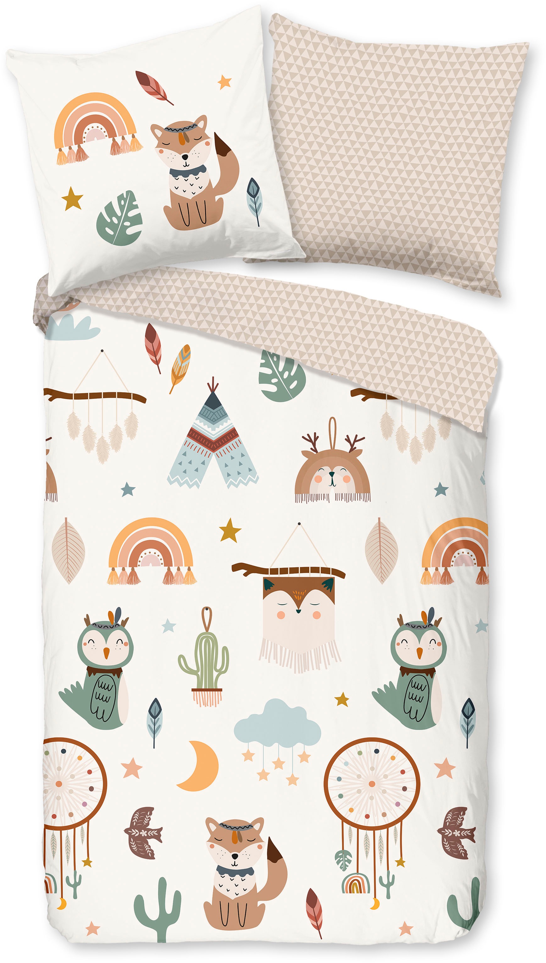 good morning Kinderbettwäsche "Remi" 2 Stk. 100% Baumwolle, 135x200, Reißve günstig online kaufen