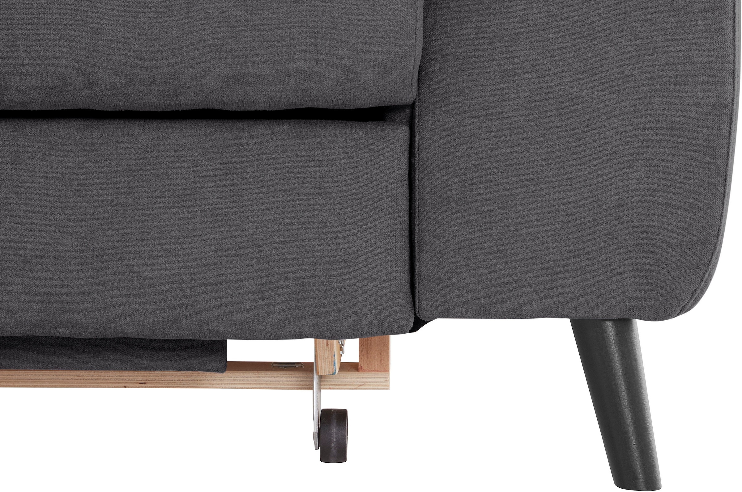 COTTA Ecksofa »Mia L-Form mit 3 Zierkissen«, wahlweise mit Bettfunktion, Bettkasten, Beleuchtung & Wireless-Charger