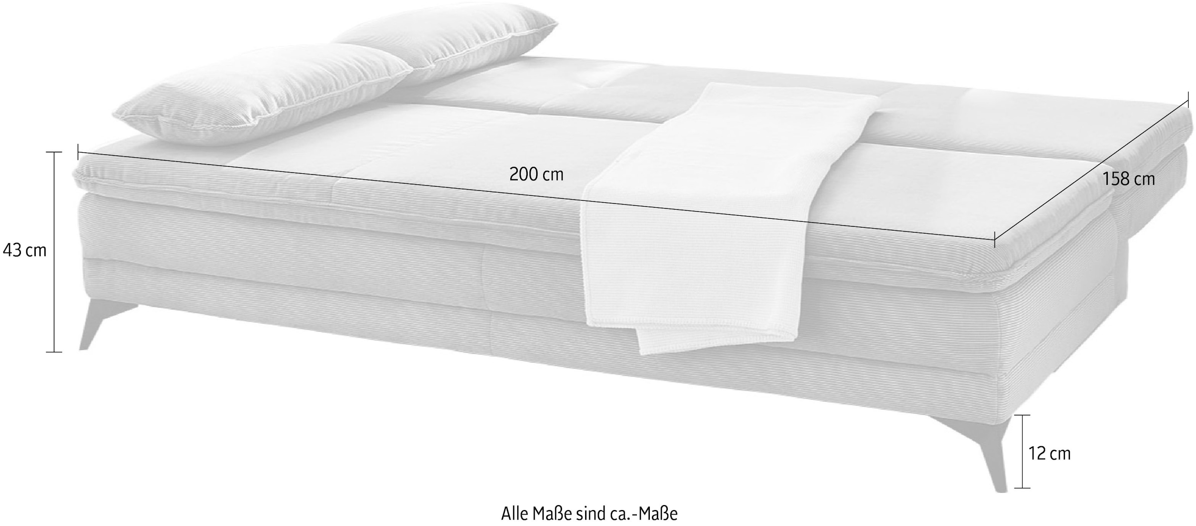 Jockenhöfer Gruppe Schlafsofa »Laurin«, als Dauerschläfer geeignet,  Bettfunktion und Stauraum/Bettkasten kaufen | BAUR