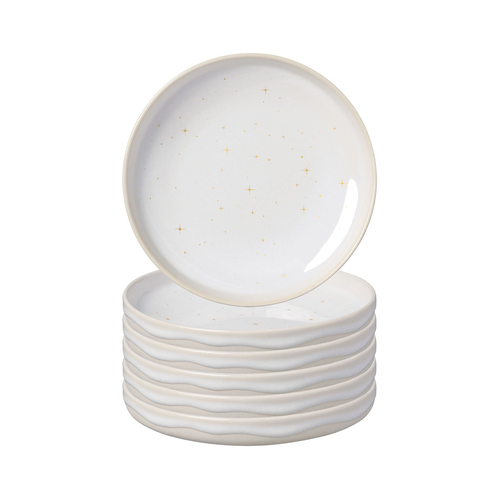 Schale "Dessertschalen Winter Glow ø 17 cm 6er Set beige", B/H/L: 17cm, beige, LIKE. BY VILLEROY & BOCH, Schüsseln