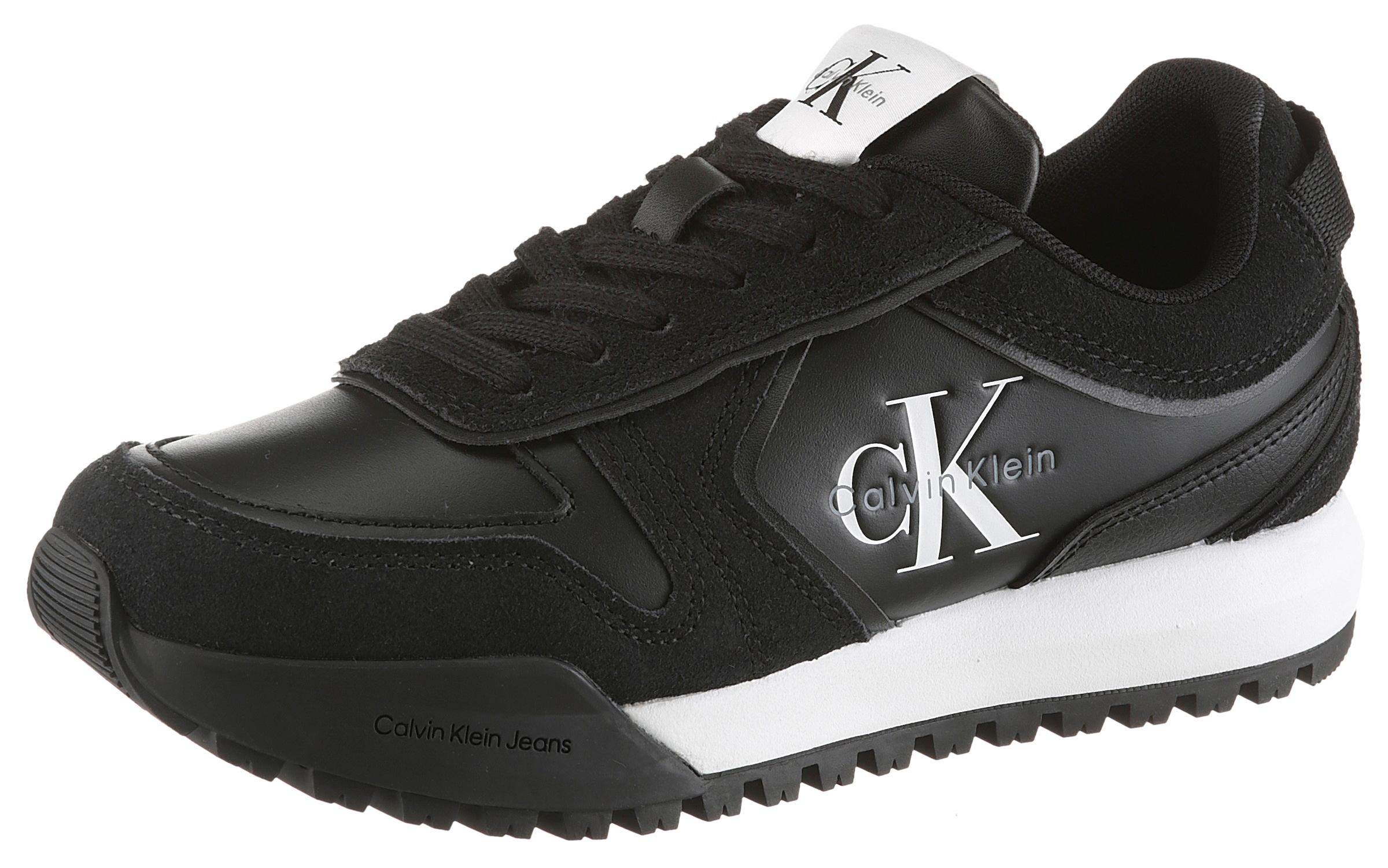 Calvin Klein Jeans Keilsneaker "TOOTHY RUNNER LACEUP MIX" Schnürschuh, Halb günstig online kaufen