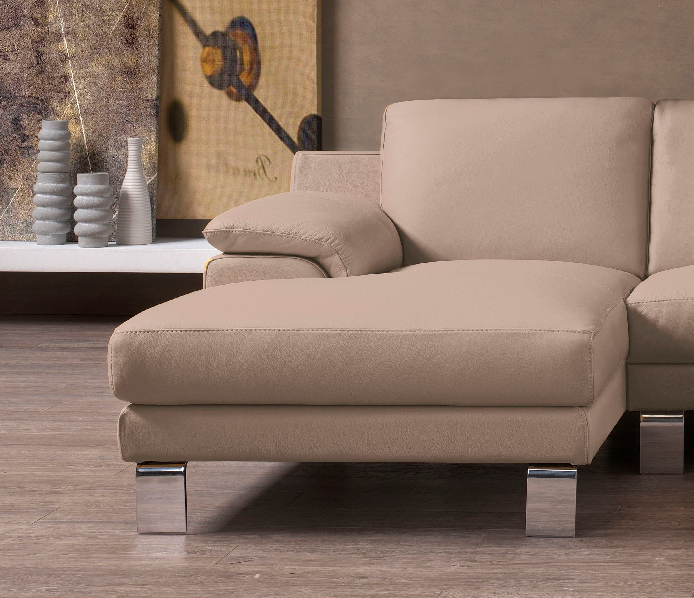 Thumbnail - Egoitaliano Ecksofa "Shakira, Design und super Sitzkomfort auf hohem Niveau, tolle Details" mit Recamiere, L-Form, edle ...