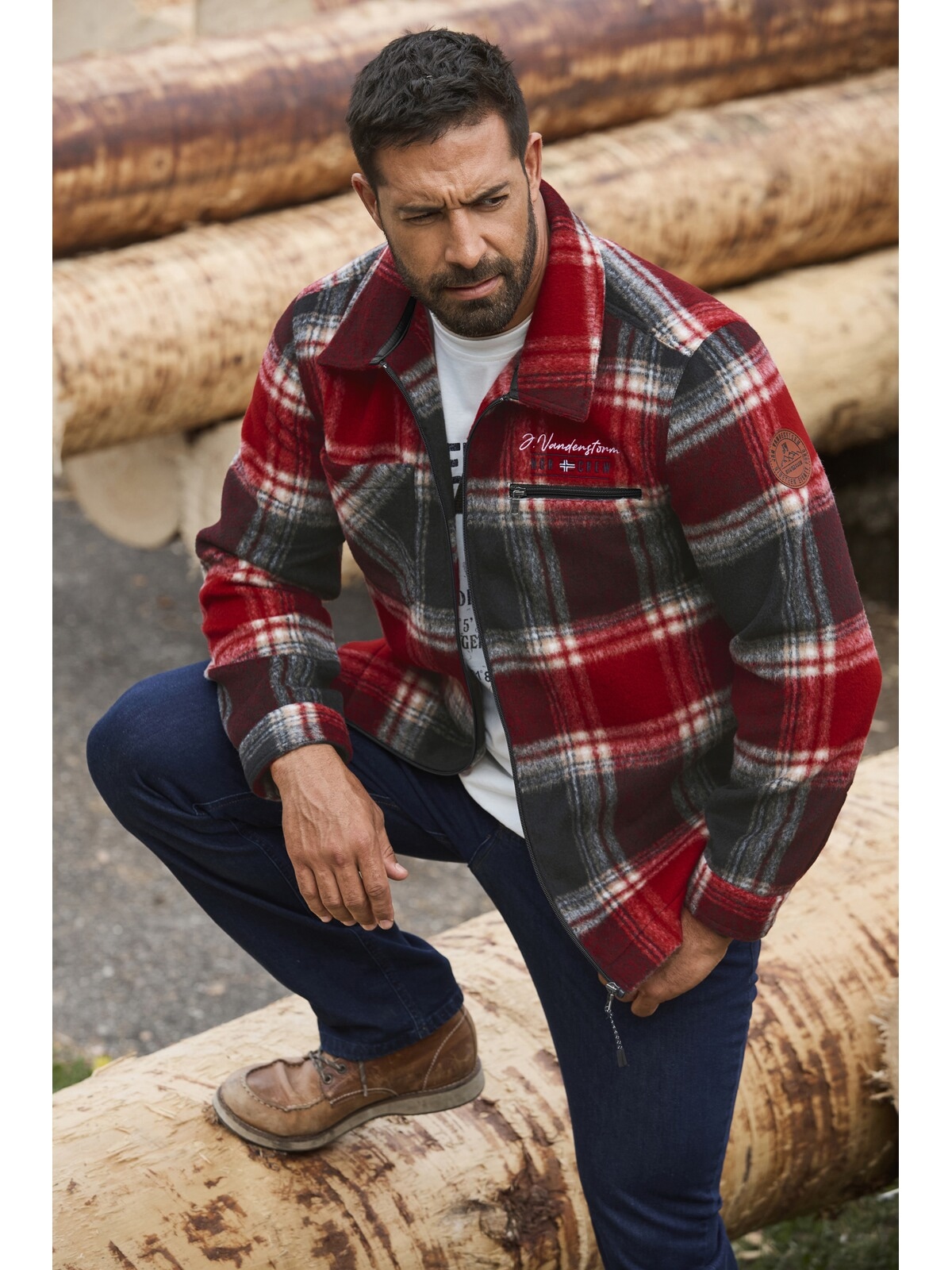 Jan Vanderstorm Fleecejacke »Jacke FINNLEIV«, (1 St.)