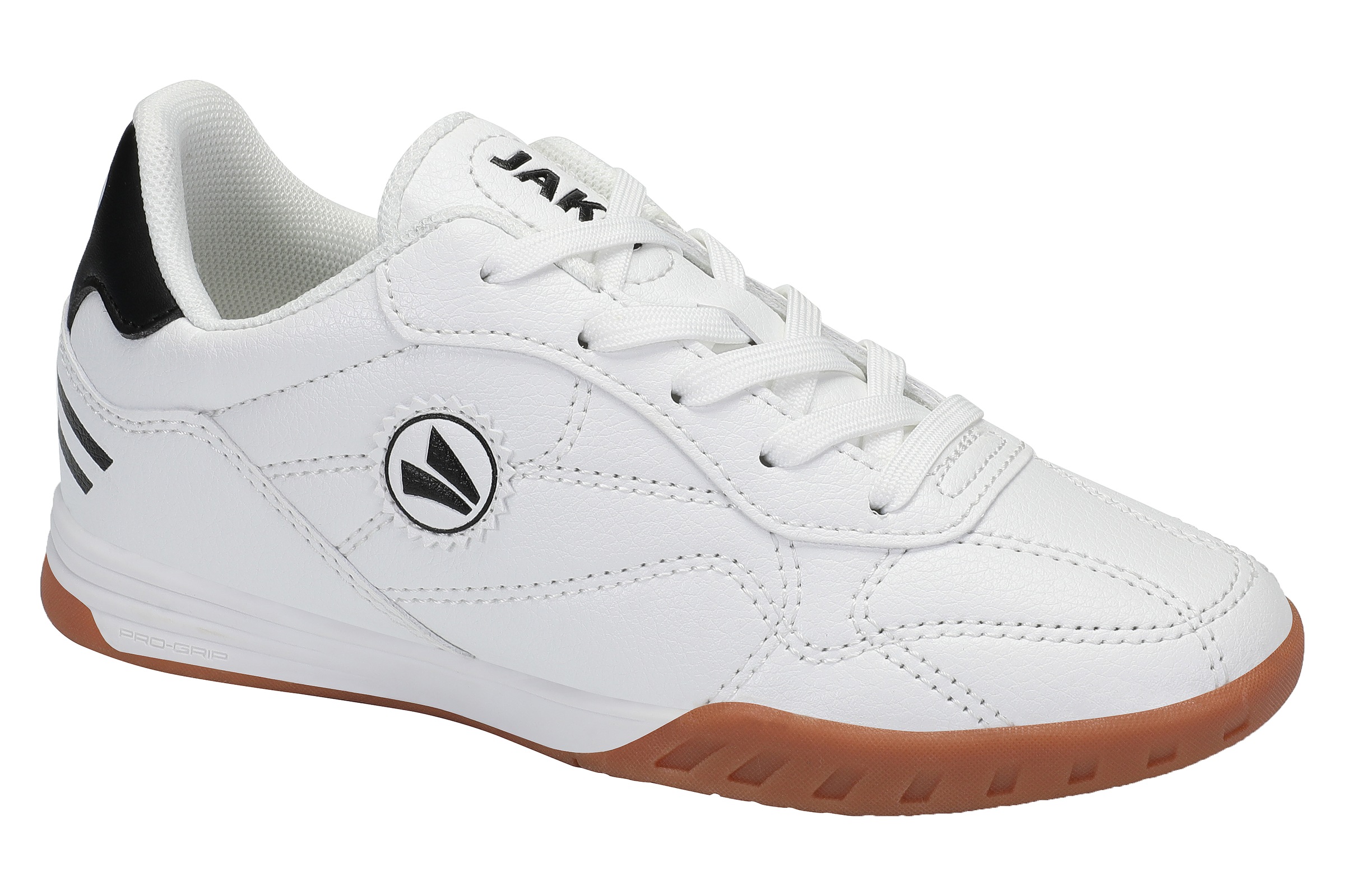 Indoorschuh JAKO "J-SI SIGNATURE", Mädchen, Gr. 31, schwarz-weiß (weiß, jet schwarz), Synthetik, Schuhe, Hallenschuhe, nicht abfärbende Sohle