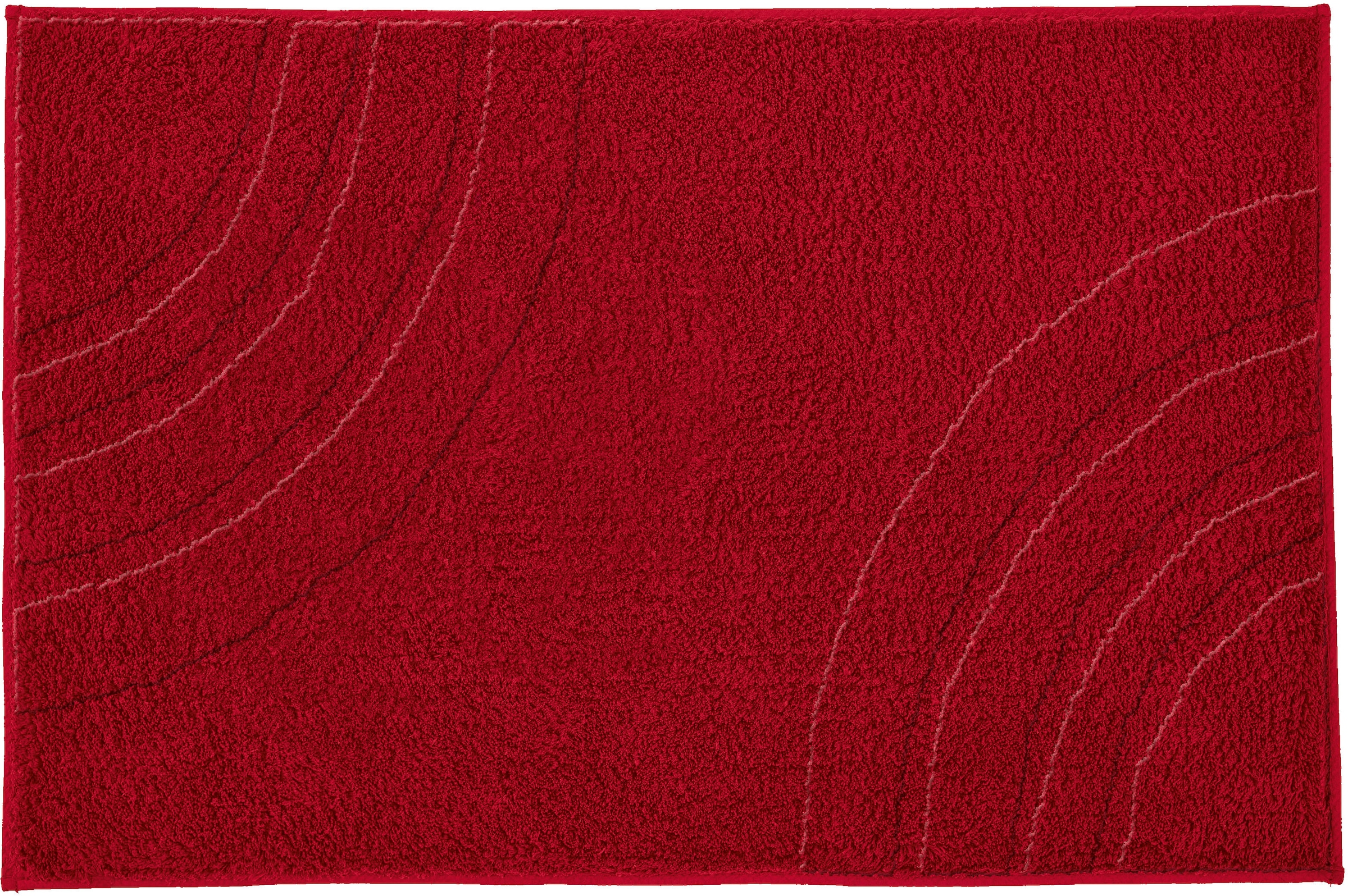 Kleine Wolke Badematte »»Saturn«, Badvorleger, Badezimmer Teppich« Höhe 25 mm rutschhemmend beschichtet fußbodenheizungsgeeignet Badteppich, Uni Farben, modernes Design, Hoch-Tief Effekt