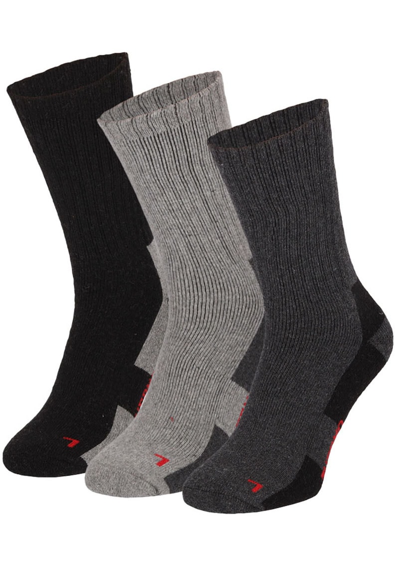 Apollo Basicsocken "THERMAL/TRACKING SOCKS", (3er Pack), Unisex mit wärmenden Merinowoll-Anteil