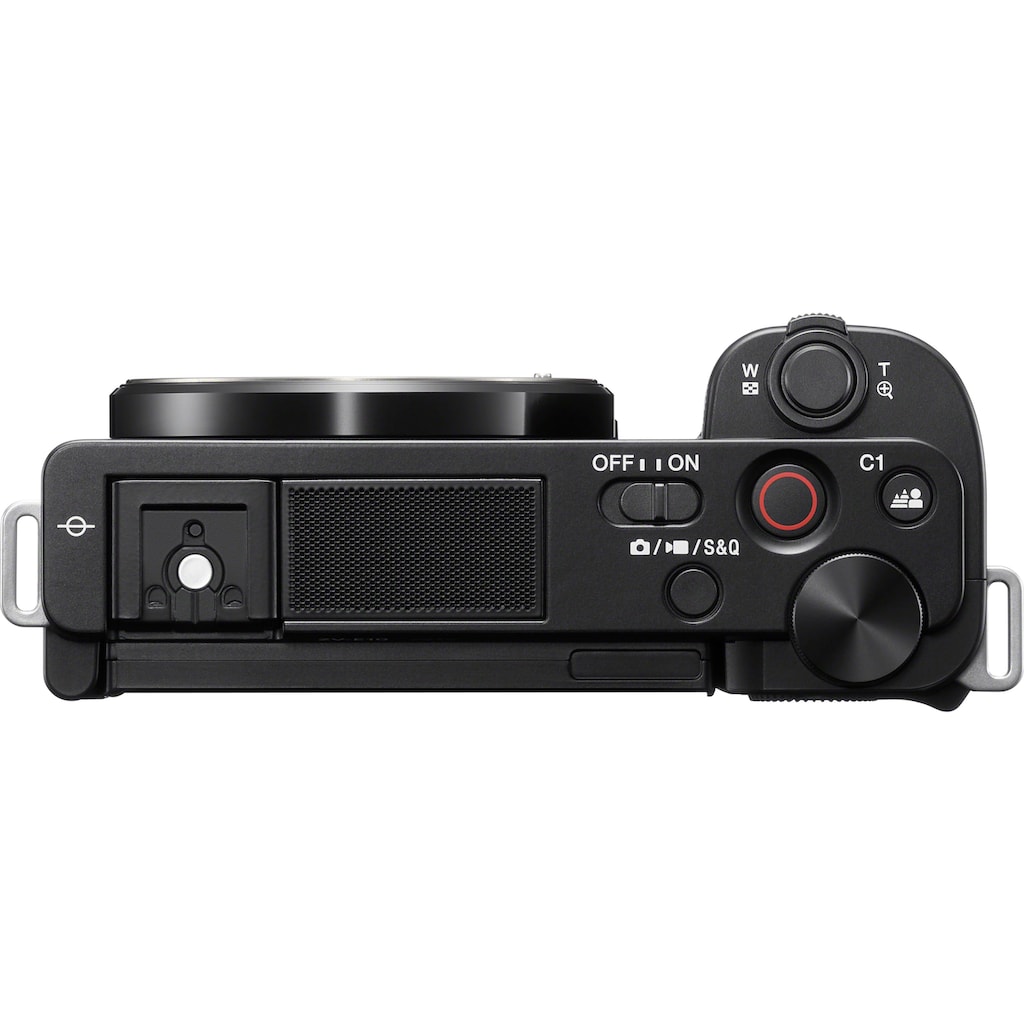 Sony Systemkamera »ZV-E10L«, E PZ 16 - 50 mm F3.5 - 5.6 OSS (SELP1650), 24,2 MP, Bluetooth-WLAN (WiFi), Vlog-Kamera mit schwenkbarem Display inkl. SEL16-50 Objektiv