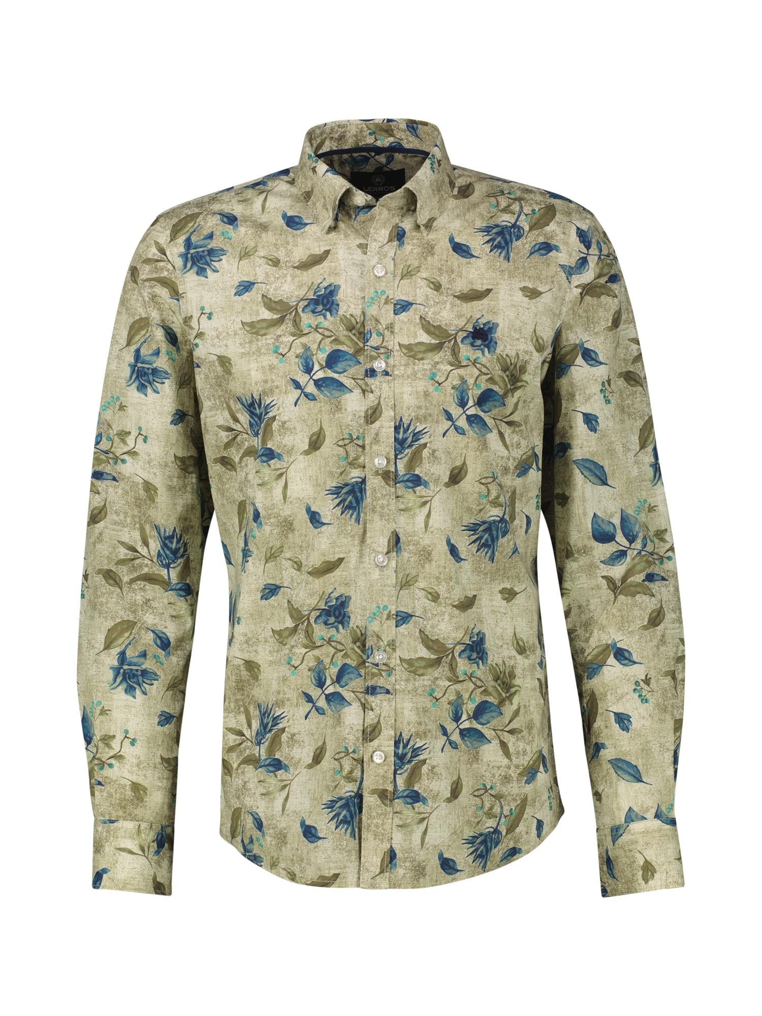 LERROS Langarmhemd "LERROS Floral designtes Herrenhemd in Übergrössen" günstig online kaufen