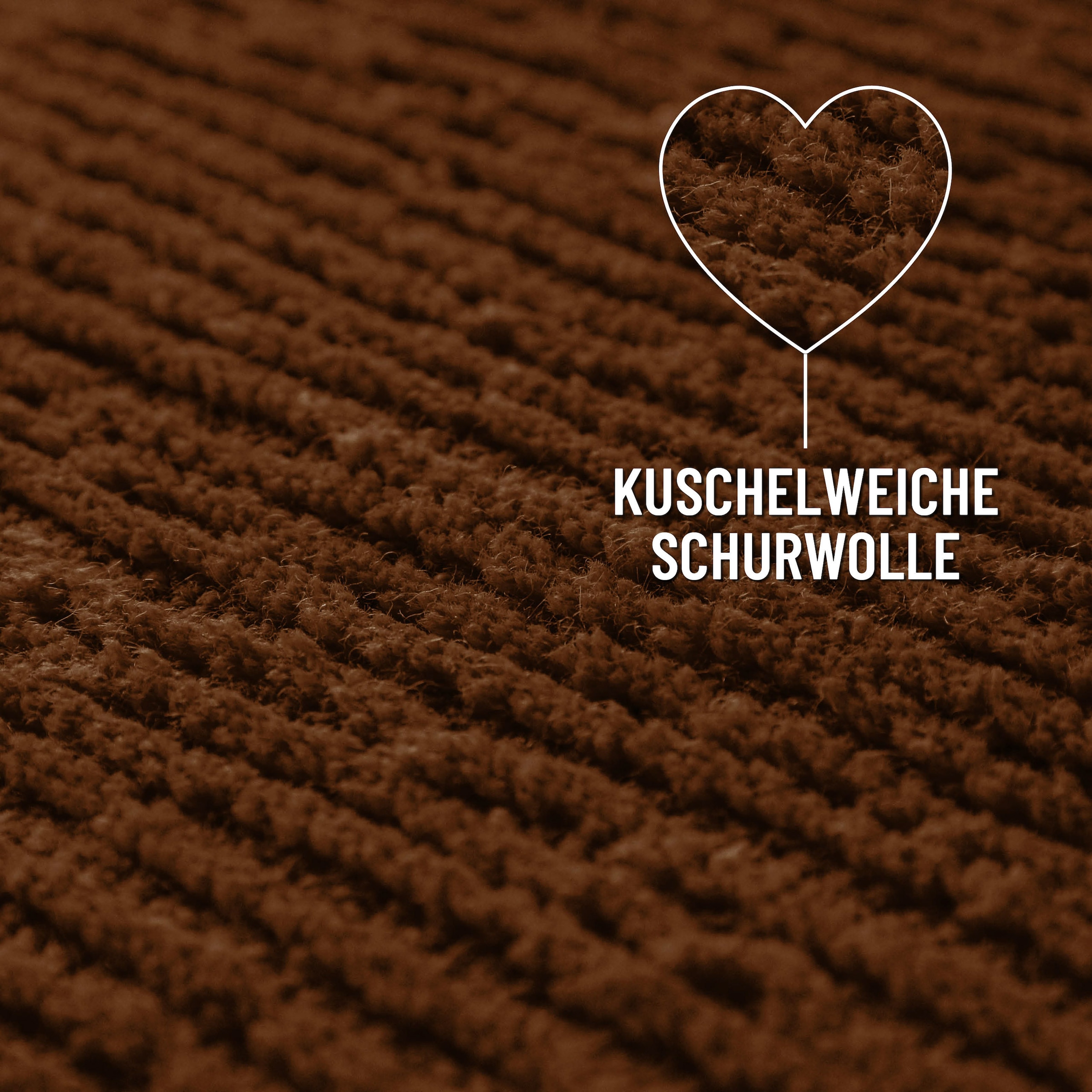 Wecon home Teppich »Castello ONE« rechteckig 7 mm Höhe Schurwolle, Kurzflor mit Hoch-Tief-Effekt, Wohnzimmer, Streifenmuster