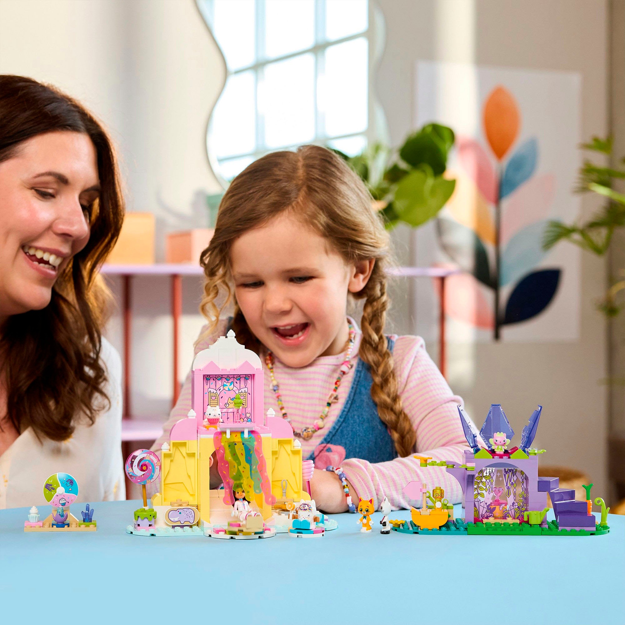 LEGO® Konstruktionsspielsteine »Zuckerguss-Gebirge und Kätzchen-Garten (11205), LEGO Gabby's Dollhouse«, (263 St.), Made in Europe