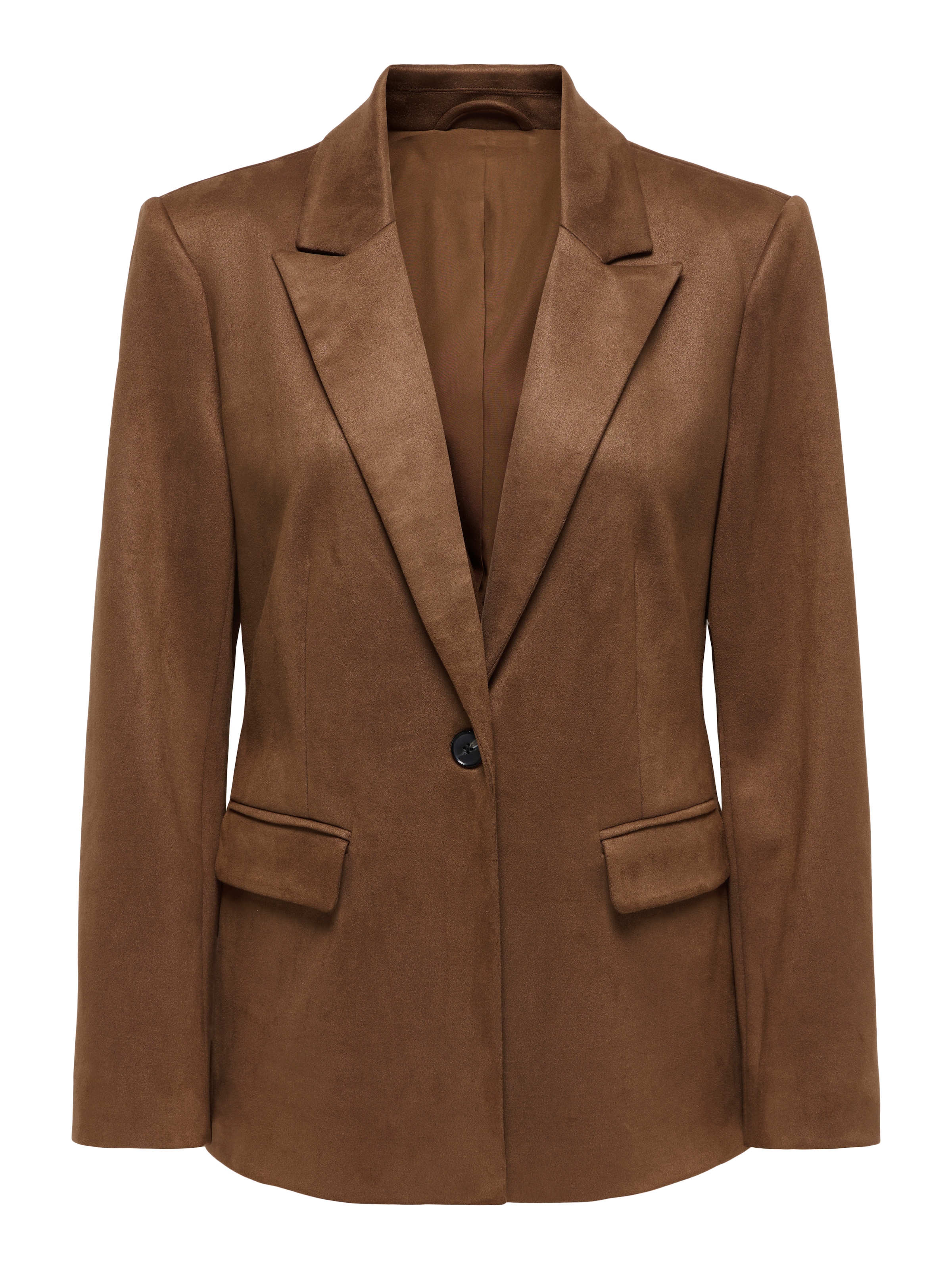 Only Lederimitat-Blazer "Onladdi L/S Faux Suede Blazer Tlr" Materialmix, Loose Fit