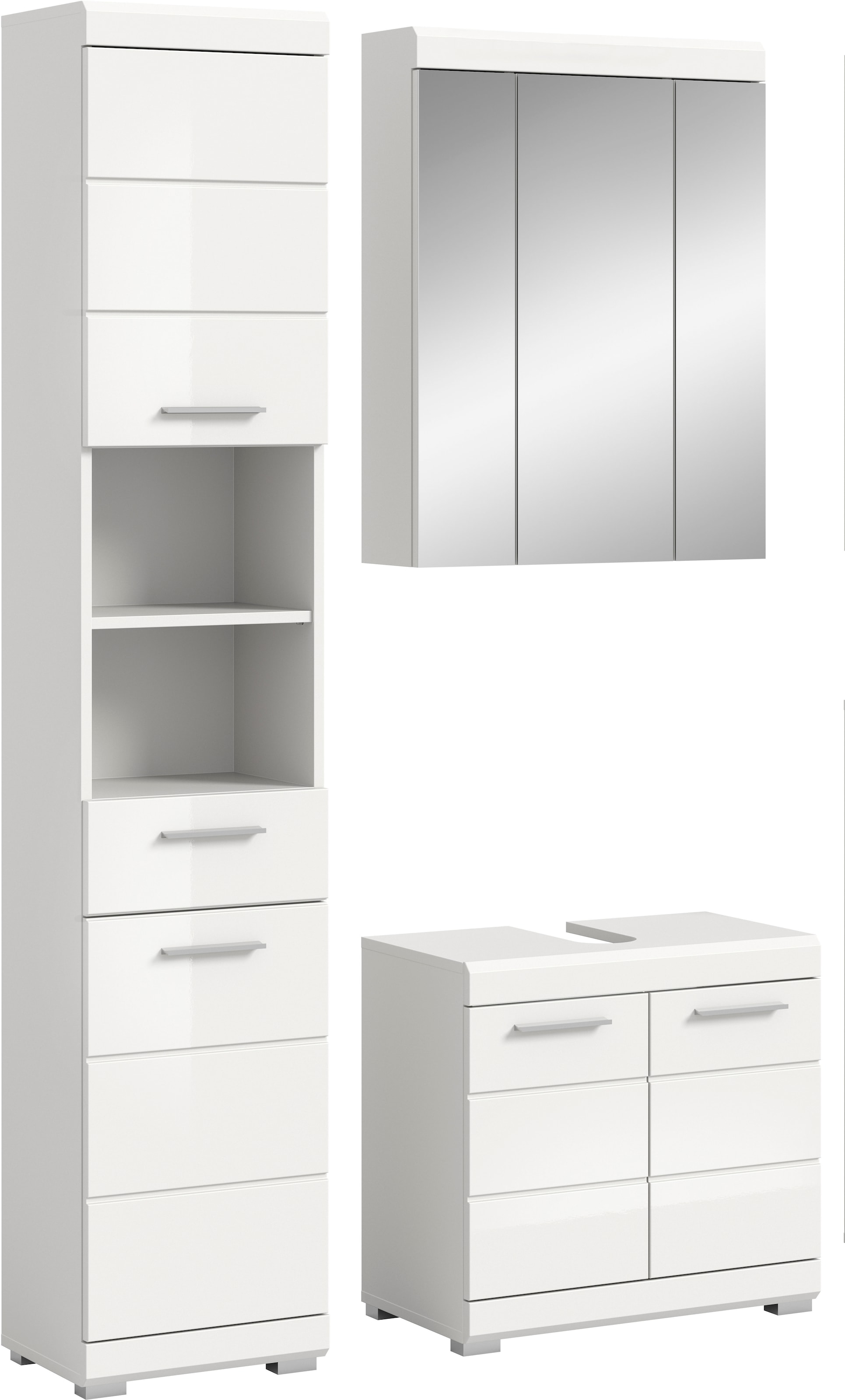 welltime Badmöbel-Set "SIENA, 3 teilig, bestehend aus:" Set, TOPSELLER, 3 Stk. tlg.