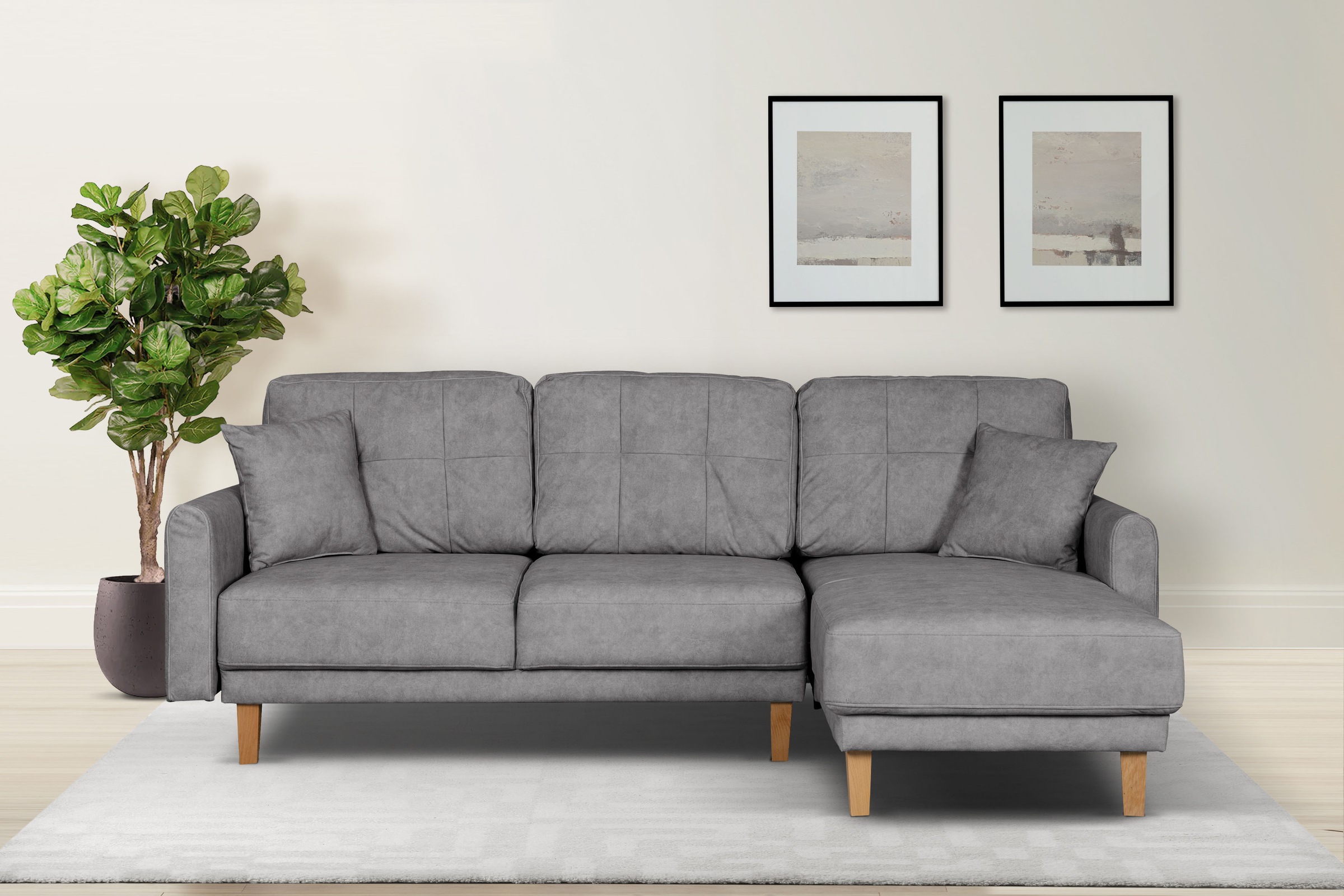 Home affaire Ecksofa "TRIPLO optionale Schlafsofa mit Bettkasten, Maße B/T/ günstig online kaufen