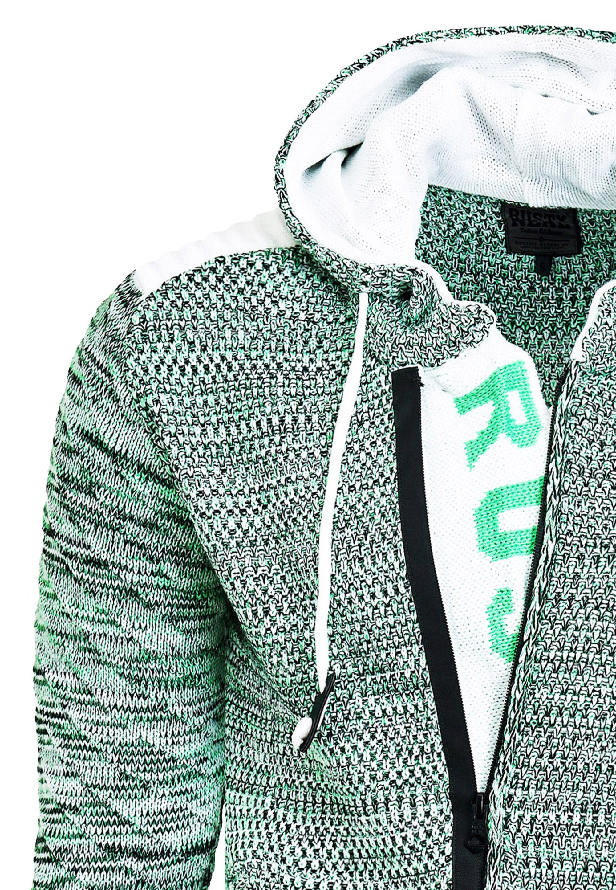 Rusty Neal Strickjacke, in cooler Grobstrickoptik