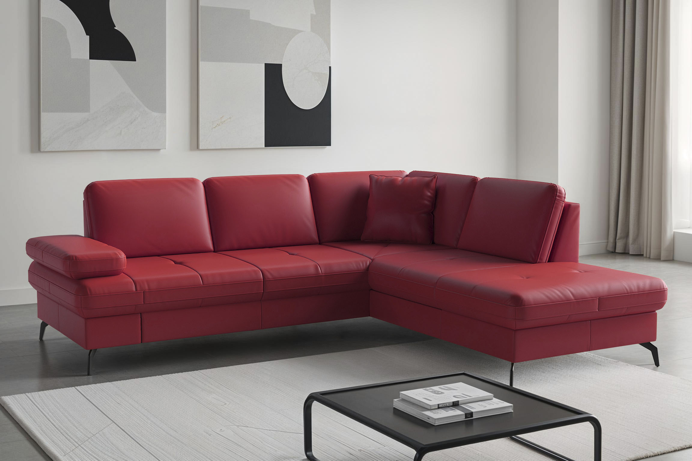 sit&more Ecksofa "Morris Jubi, Ottomane, Breite 238 cm" mit Armteilfunktion, wahlweise mit Schlaffunktion