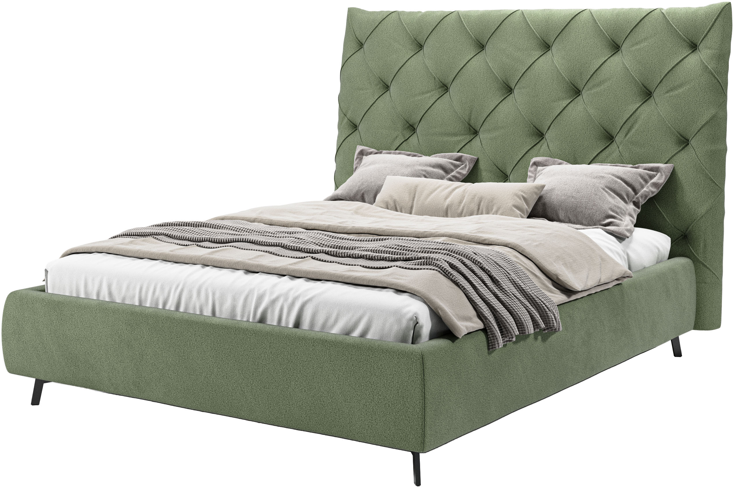 Home affaire Polsterbett "Maxime, in 4 Breiten bis 200cm, auch in Leder" Kopfteilhöhe 143 cm, belastbar bis 280 kg, auch in Überlänge 220cm