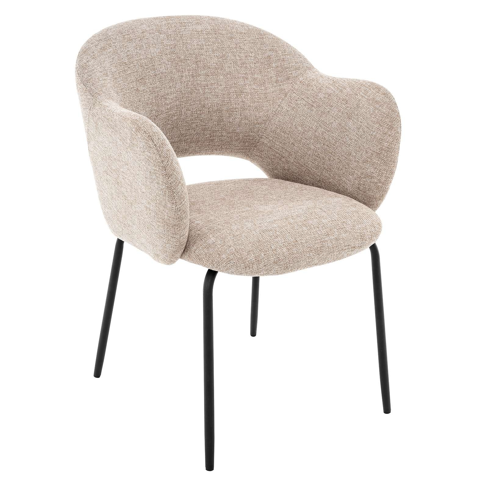 OTTO home Esszimmerstuhl "Friedaa" (Set) 2 Stk.mit schwarzen Metallbeinen, günstig online kaufen