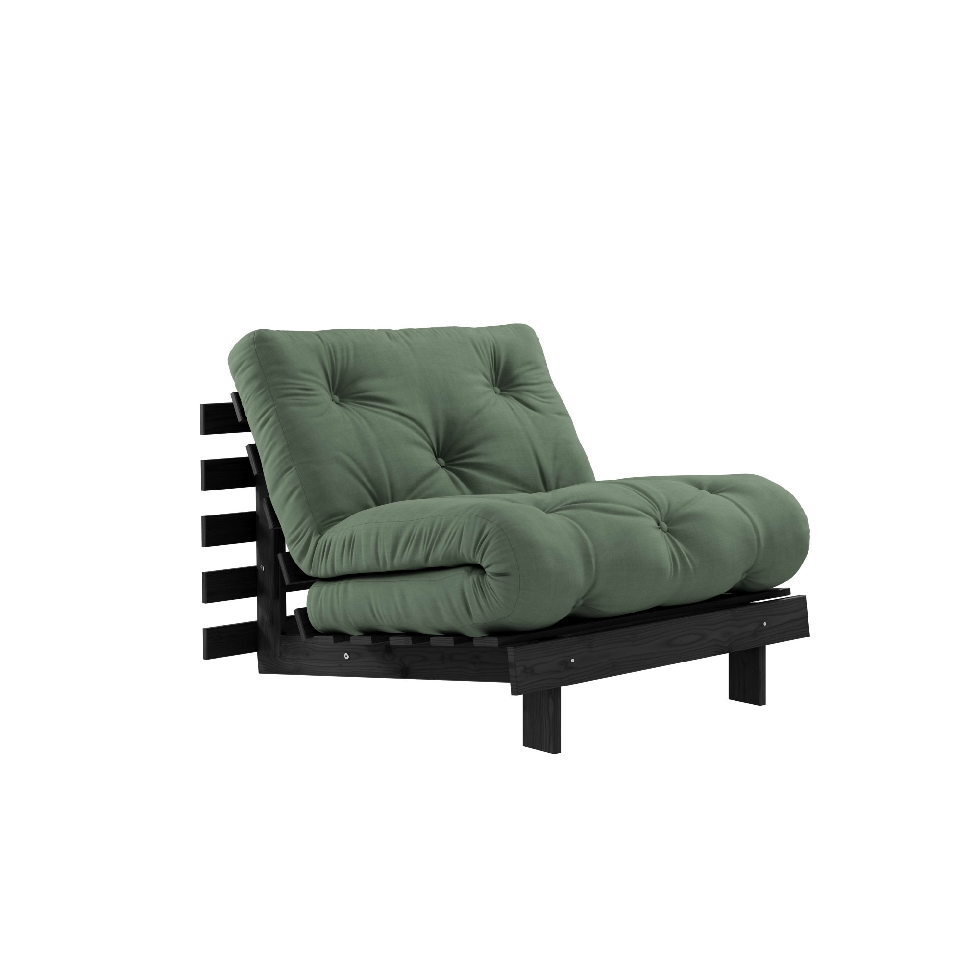 Karup Design Daybett "Roots Sofa Bed, Schlafsofa, Bettfunktion, FSC-Massivholz, B: 90 cm" Erhältlich in Breite 90 cm, 140 cm oder 160 cm, Inkl. Futonmatratze. Made in Europe, minimalistisches Design