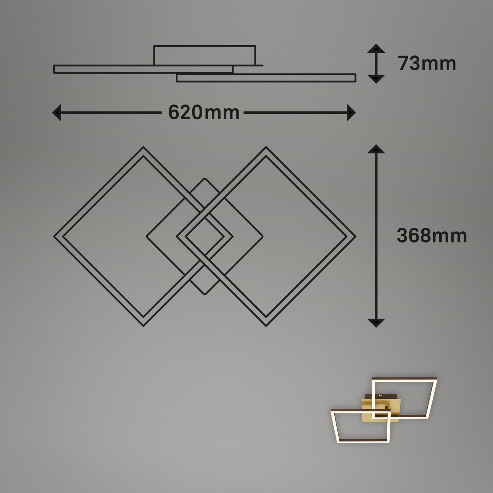 Briloner Leuchten LED Deckenleuchte »FRAME«