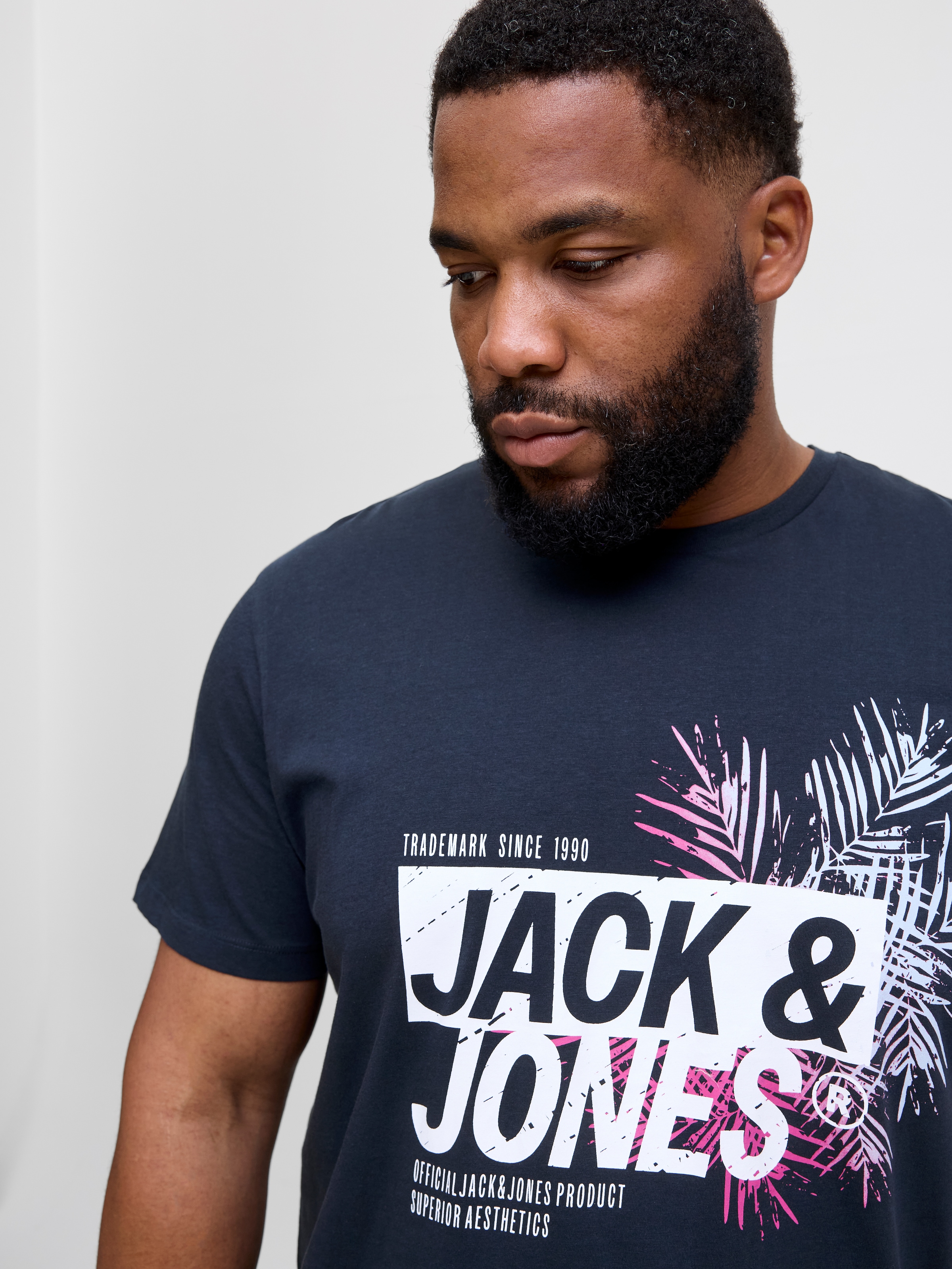 Jack & Jones PlusSize Rundhalsshirt »JJJAXON TEE SS CREW NECK PLS«