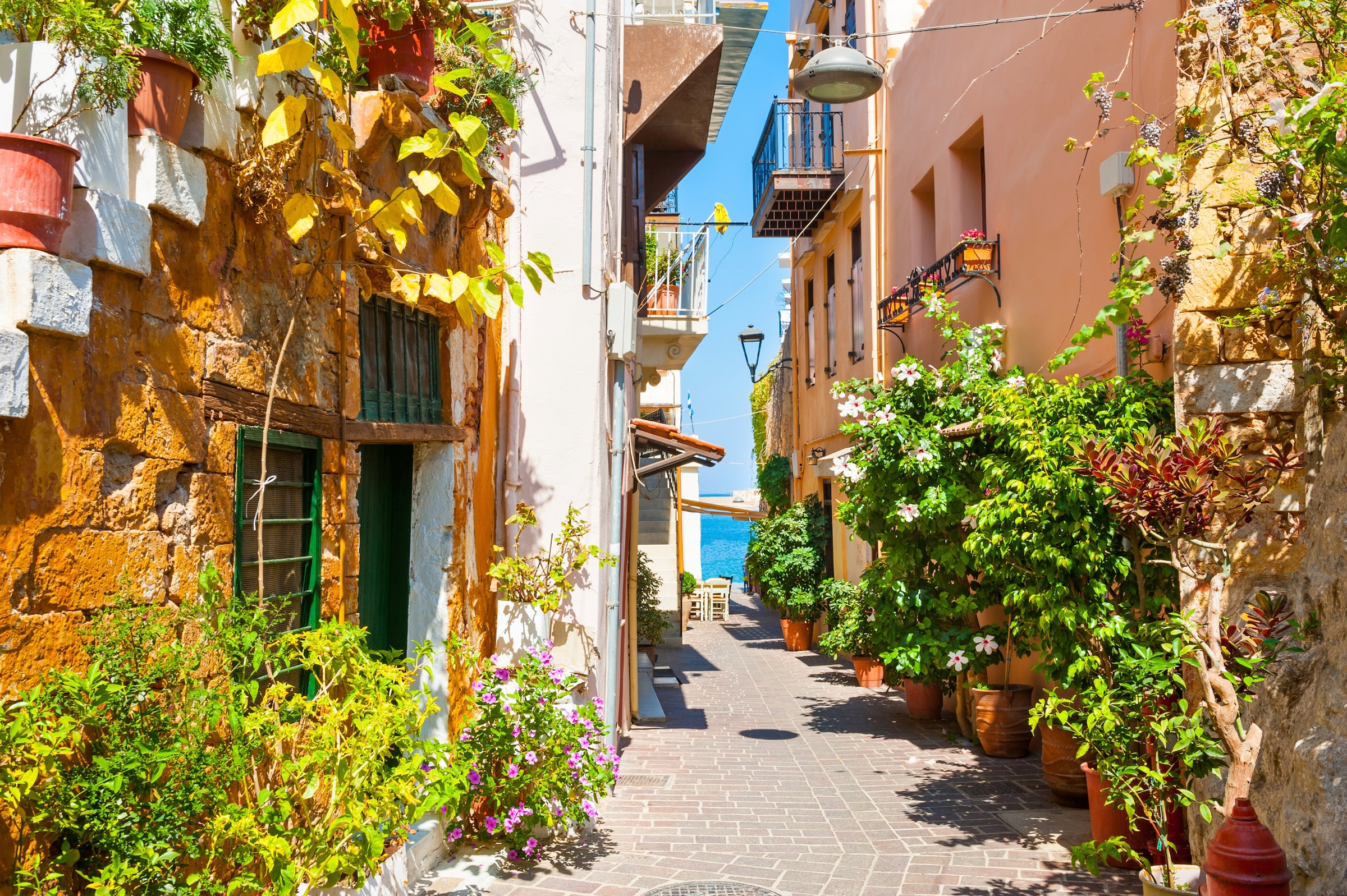 Fototapete »CHANIA KRETA-GASSE«, beschichtet-gemustert