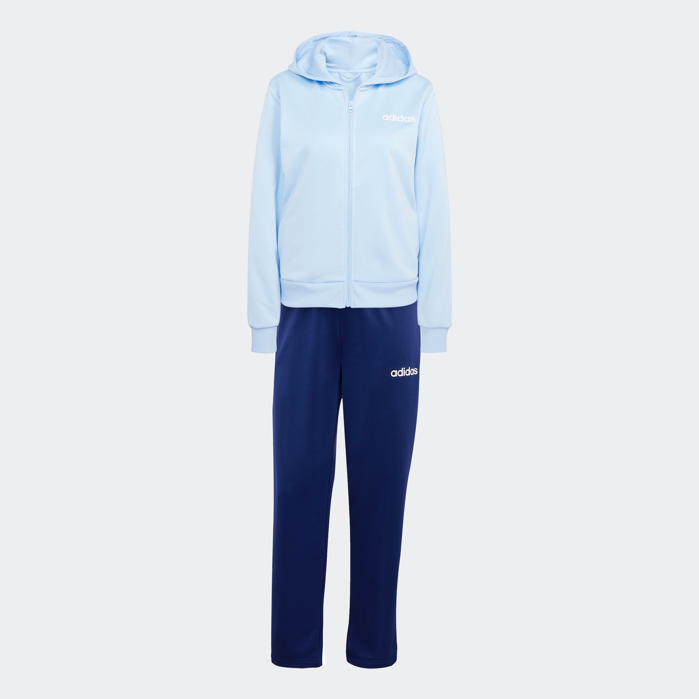 adidas Sportswear Trainingsanzug »W LINEAR TS«, (2 tlg.), Trainingsjacke mit Kapuze, Tracksuit