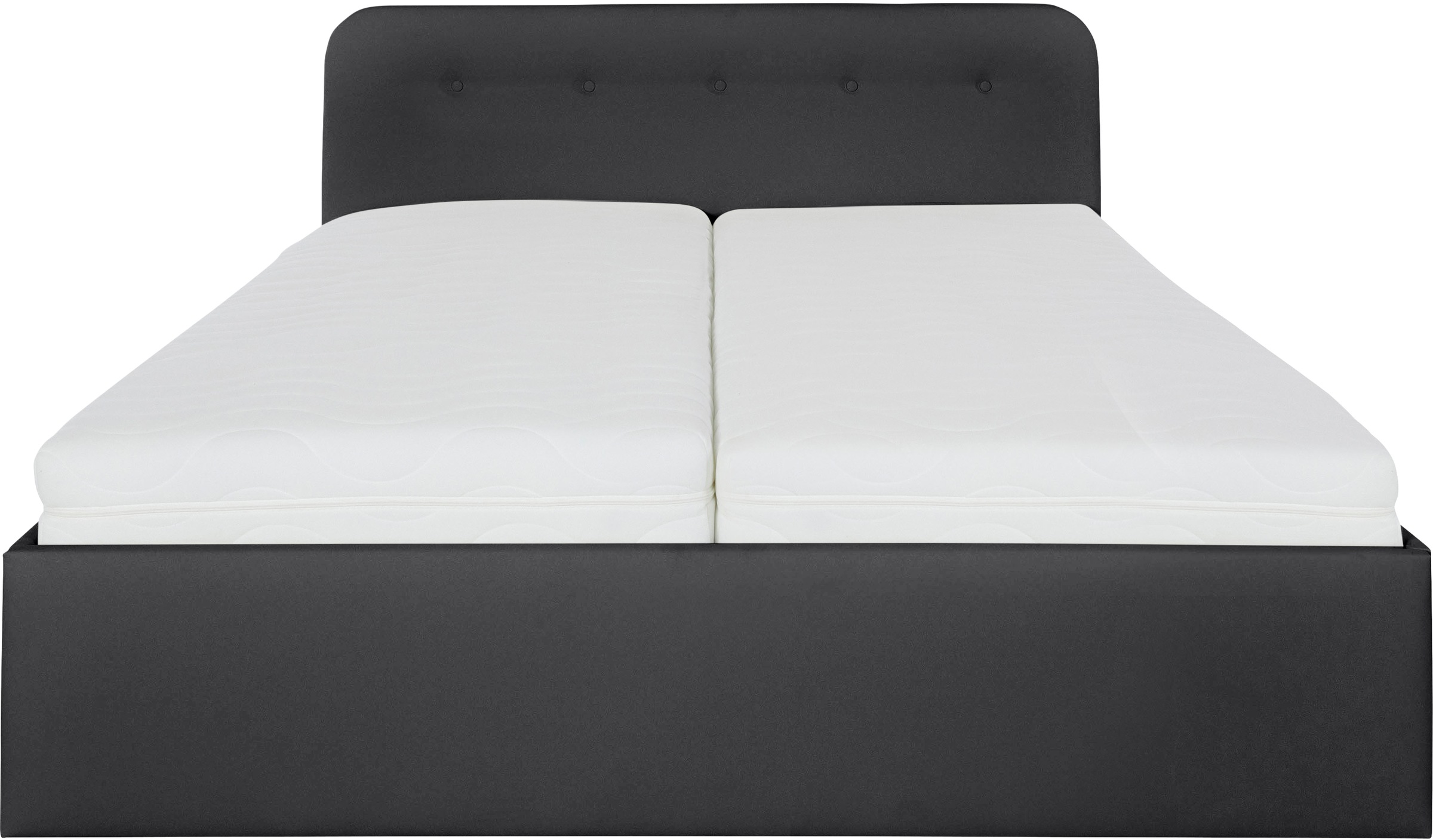 Polsterbett "Rostock", schwarz, L:210cm, Bezug 100% Polyurethan, Polsterung: Polsterwatte, Material Gestell: gepolsterter Holzwerkstoff, WESTFALIA SCHLAFKOMFORT, Betten, Polsterbett, auch mit Stauraum und Kopfteilverstellung erhältlich 7