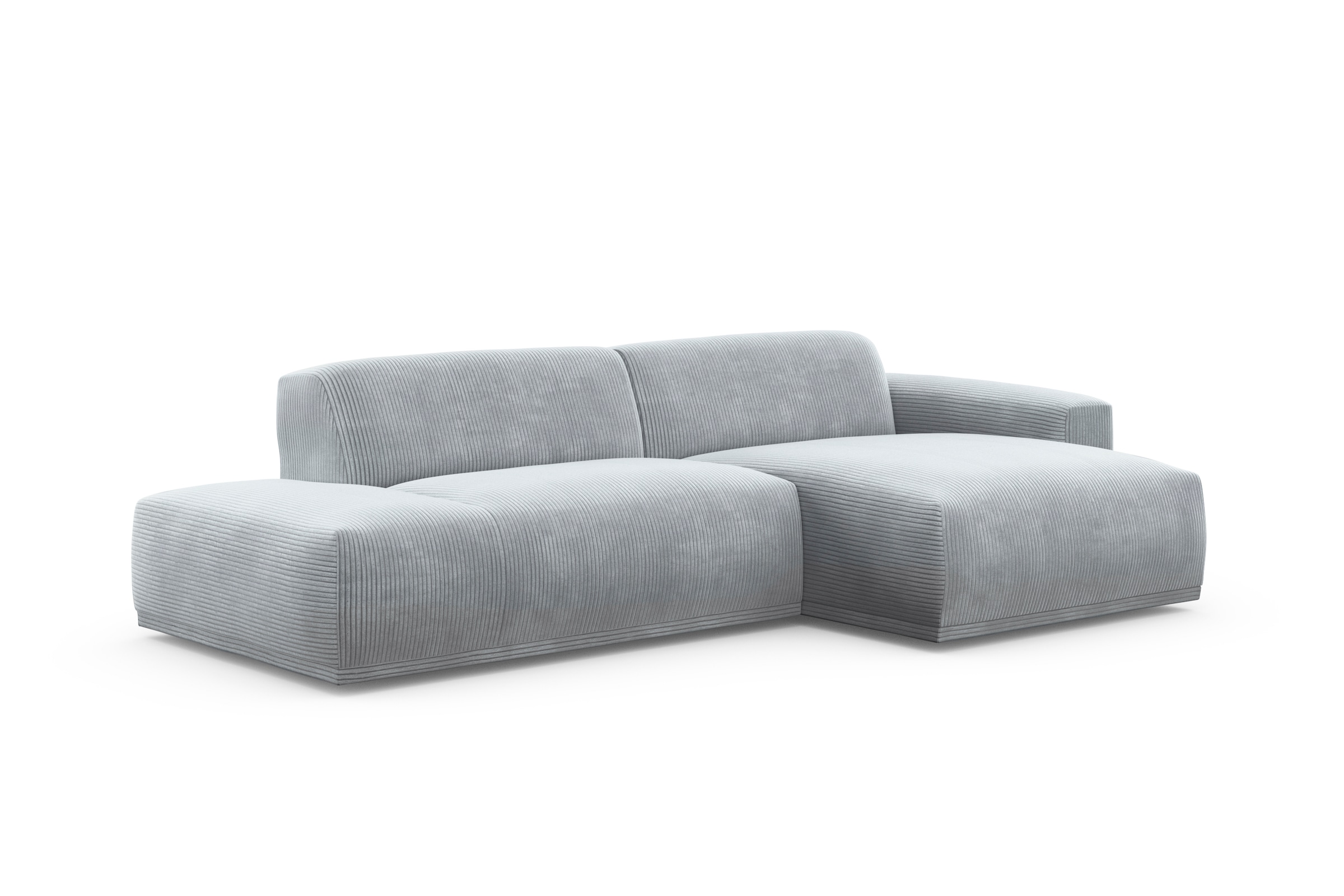 TRENDMANUFAKTUR Ecksofa Braga, aus 2 Teilen, moderner Cord-Stoff