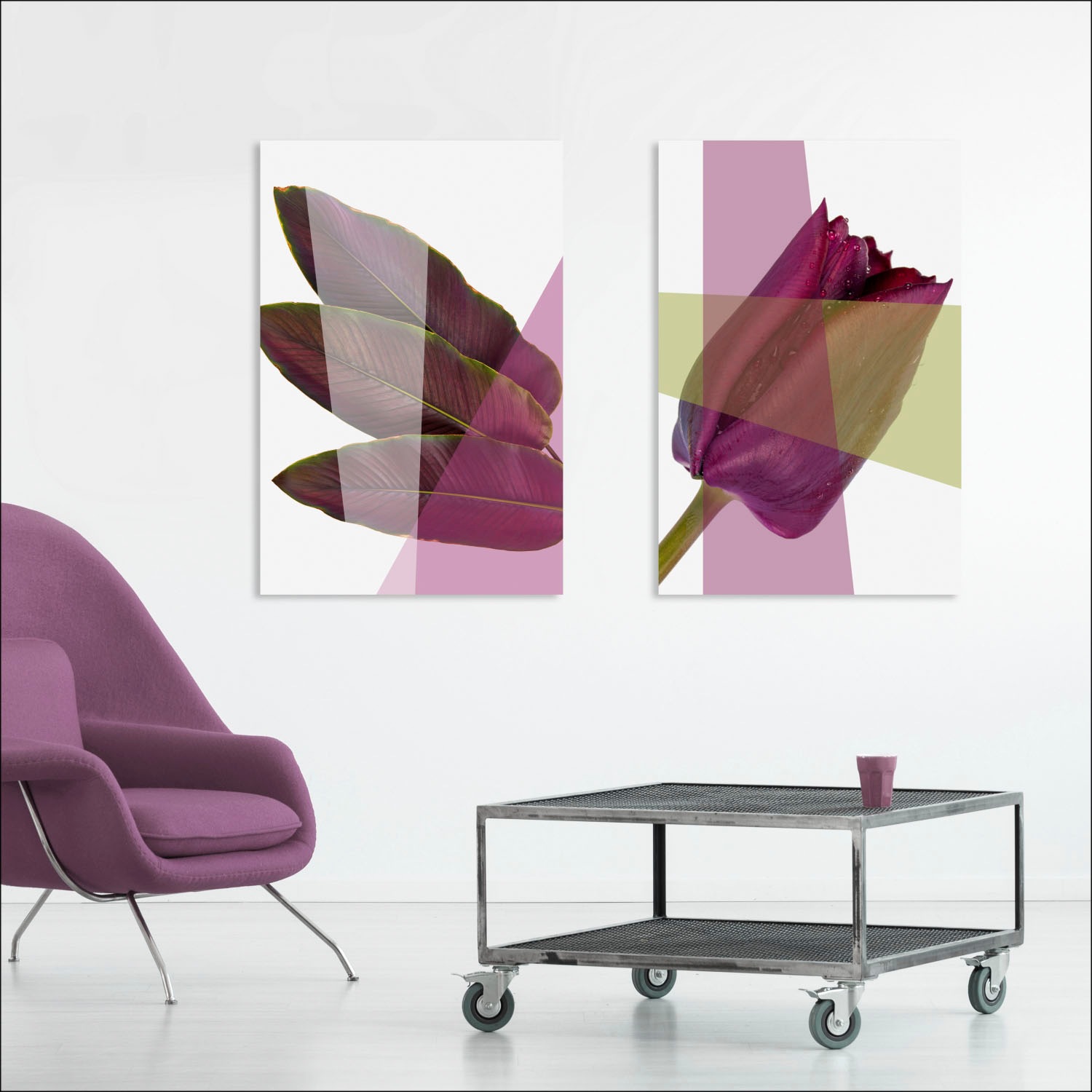 queence Acrylglasbild »Blätter«, Pflanzen-Pflanzenbilder-Kunst-Blätter-Blätterbilder, Fine Art-Print in Galeriequalität