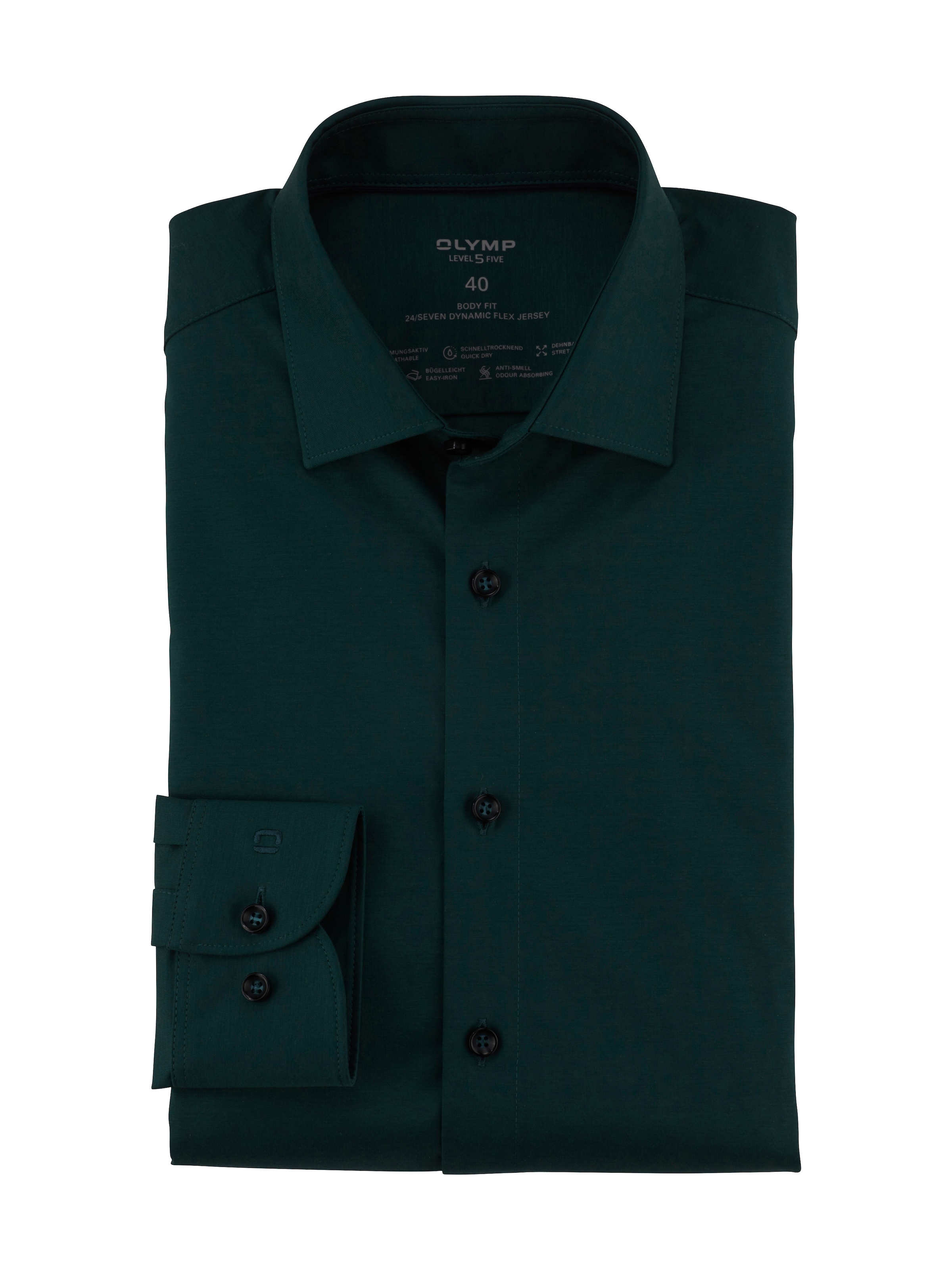 Thumbnail - OLYMP Businesshemd "Level Five body fit Jerseyshirt" in Jersey Qualität