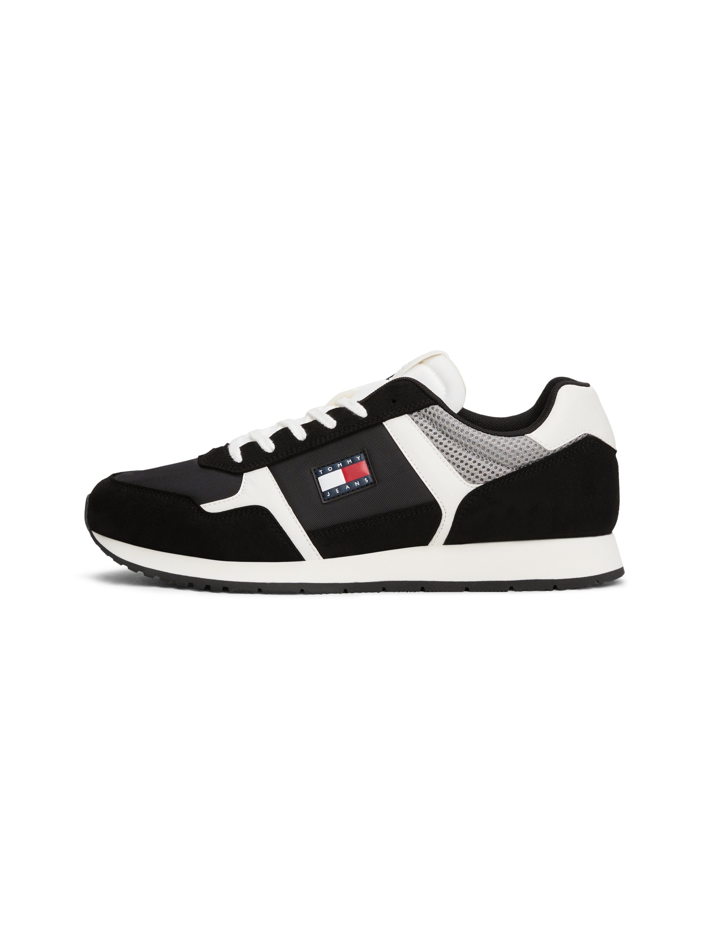 Tommy Jeans Sneaker »TJM RUNNER CASUAL«, Schnürschuh, Halbschuh, Freizeitschuh mit seitliche Logoflag