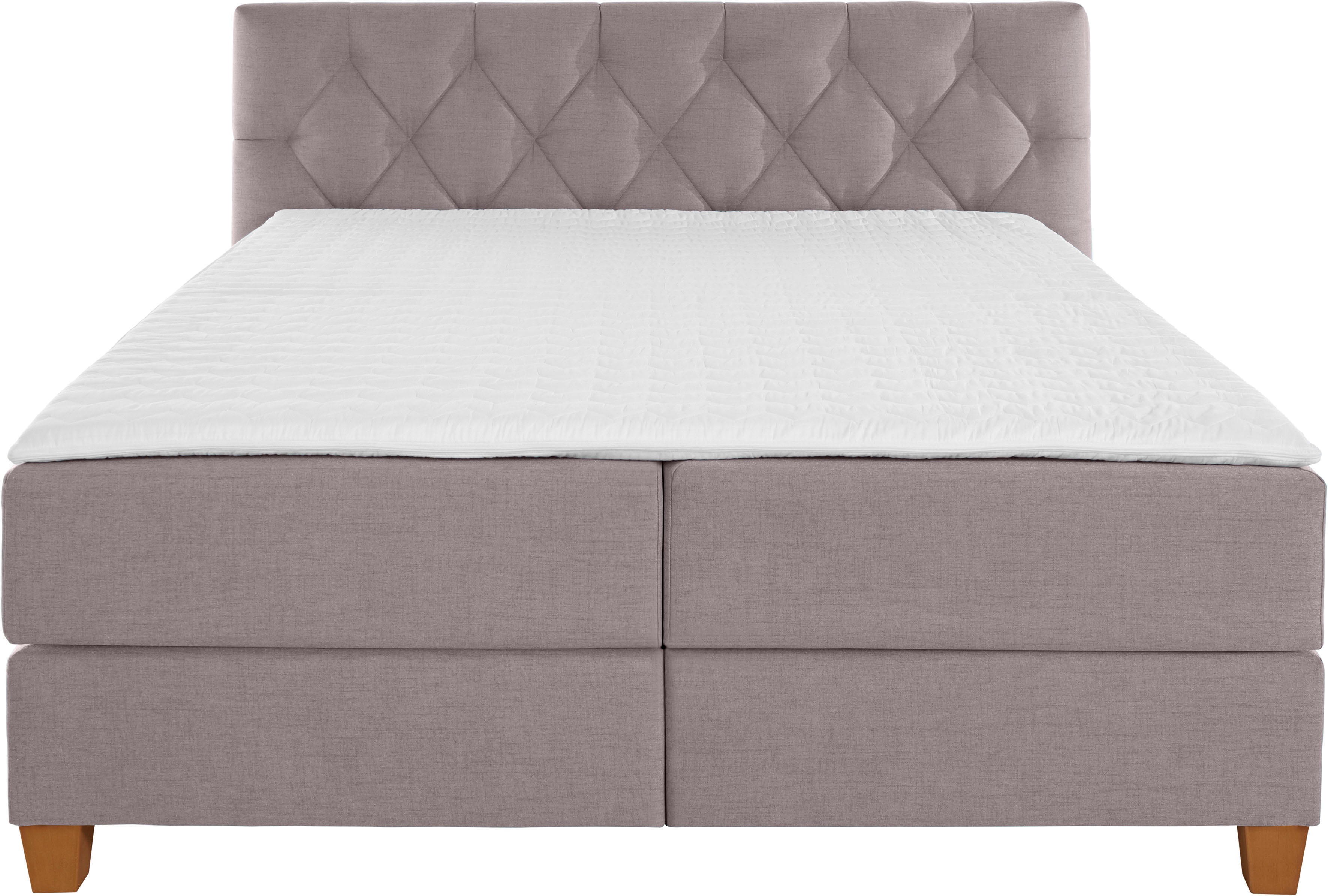 Thumbnail - Home affaire Boxspringbett "Harmones", in 3 Breiten, Härtegrad auch im Mix mit je 1 Matratze in H2 und H3